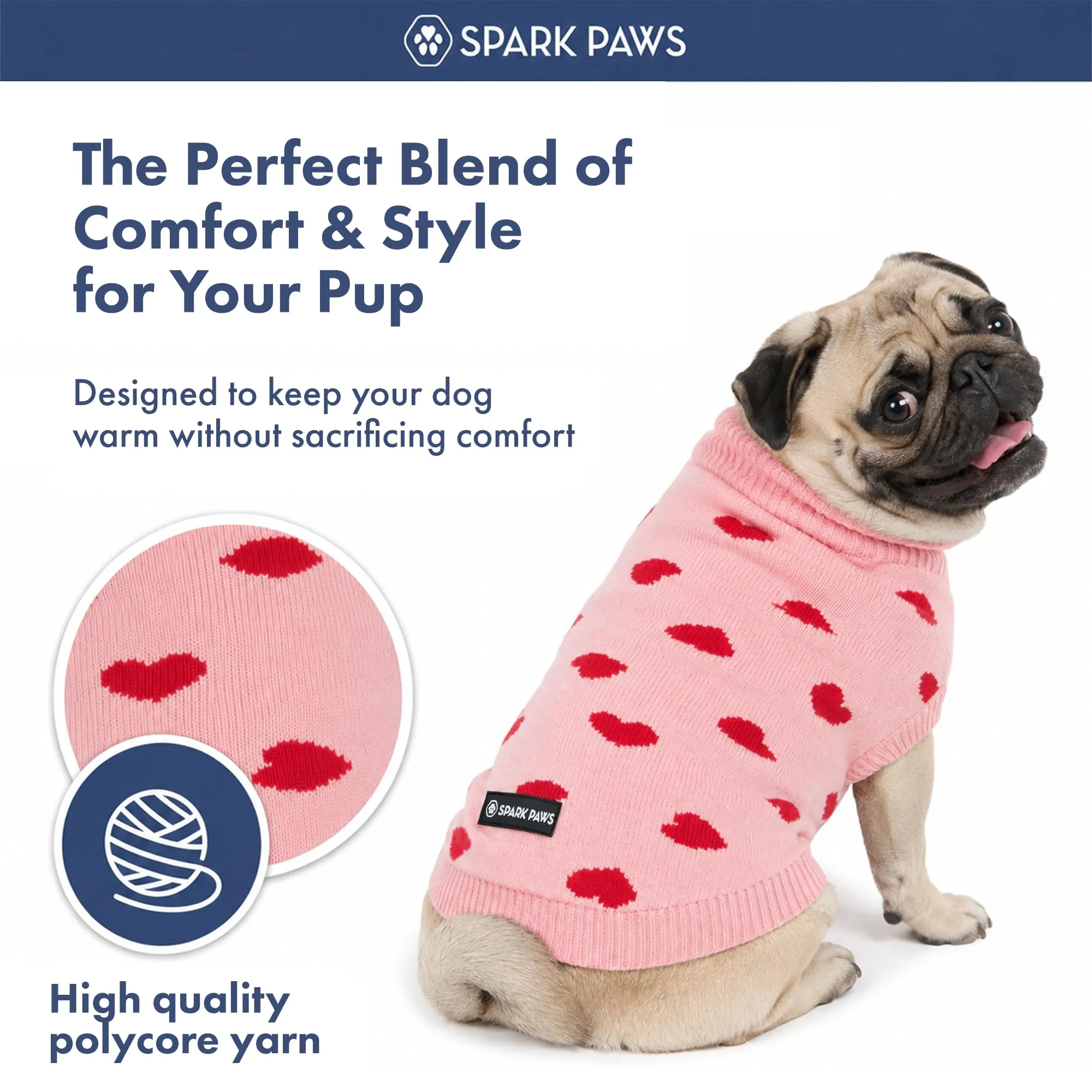 Spark Paws Maglione in tricot per cani, XX-Large - immagine 5