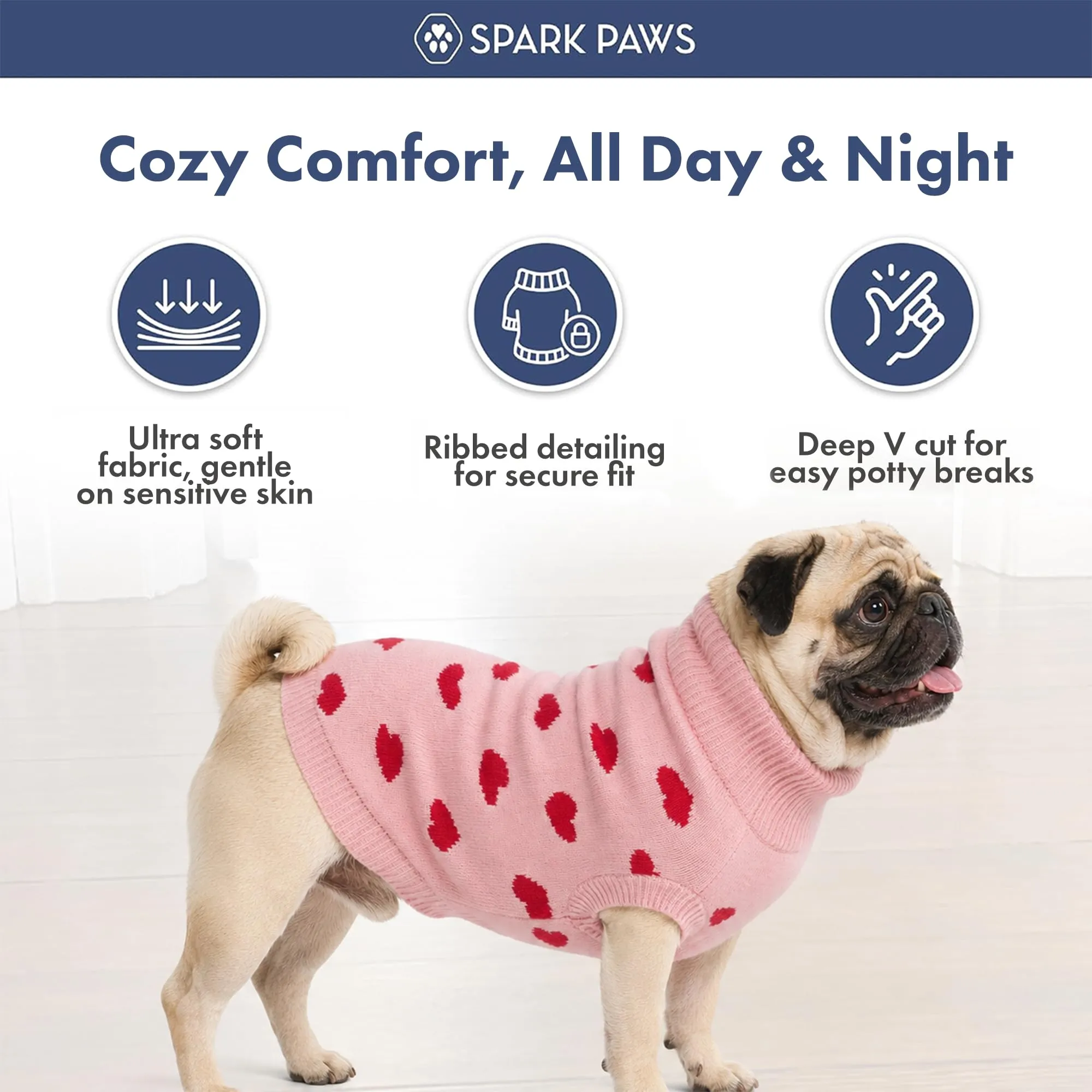 Spark Paws Maglione in tricot per cani, XX-Large - immagine 7