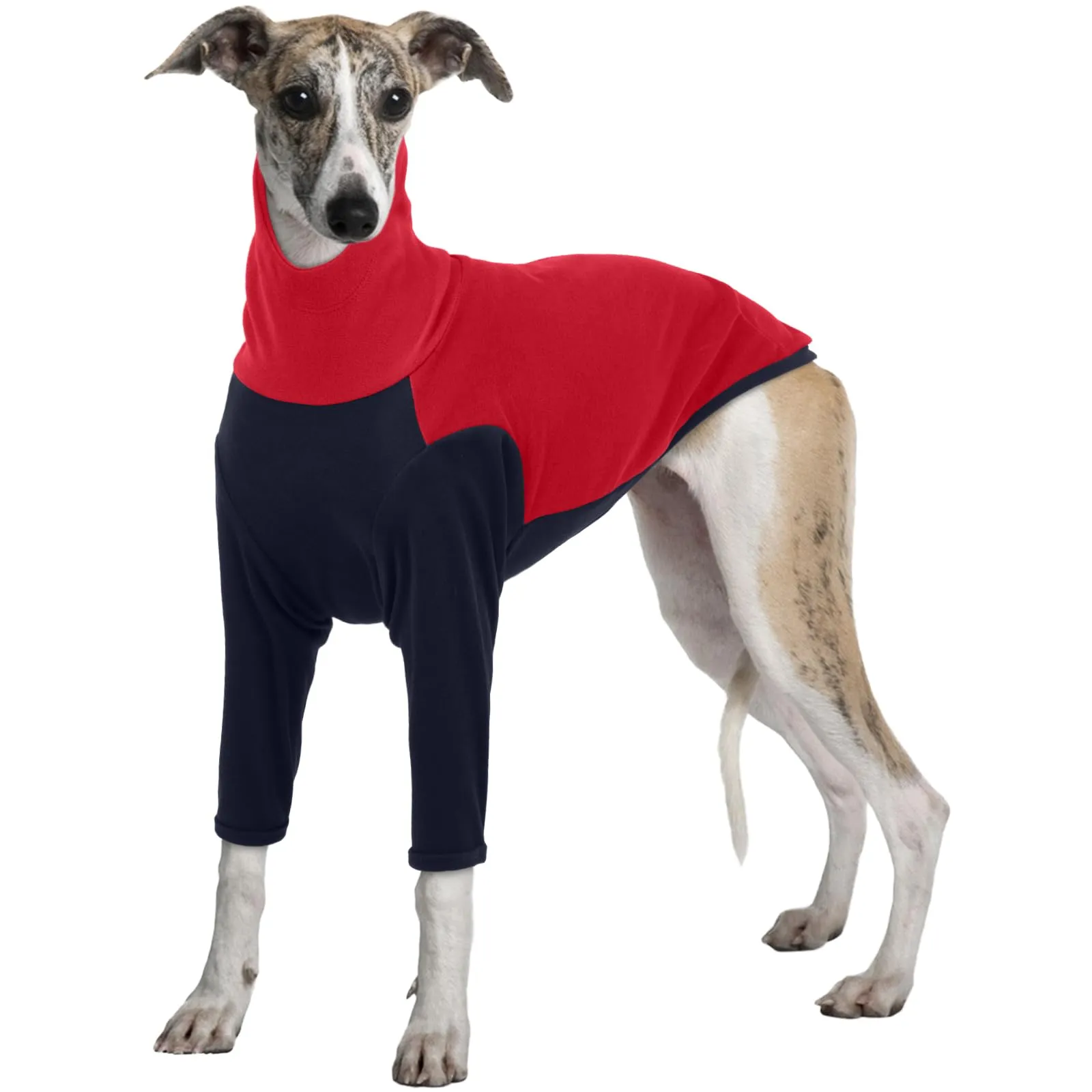 PUMYPOREITY Cappotto Invernale in Pile per Levriero, Rosso, 3XL - immagine 1