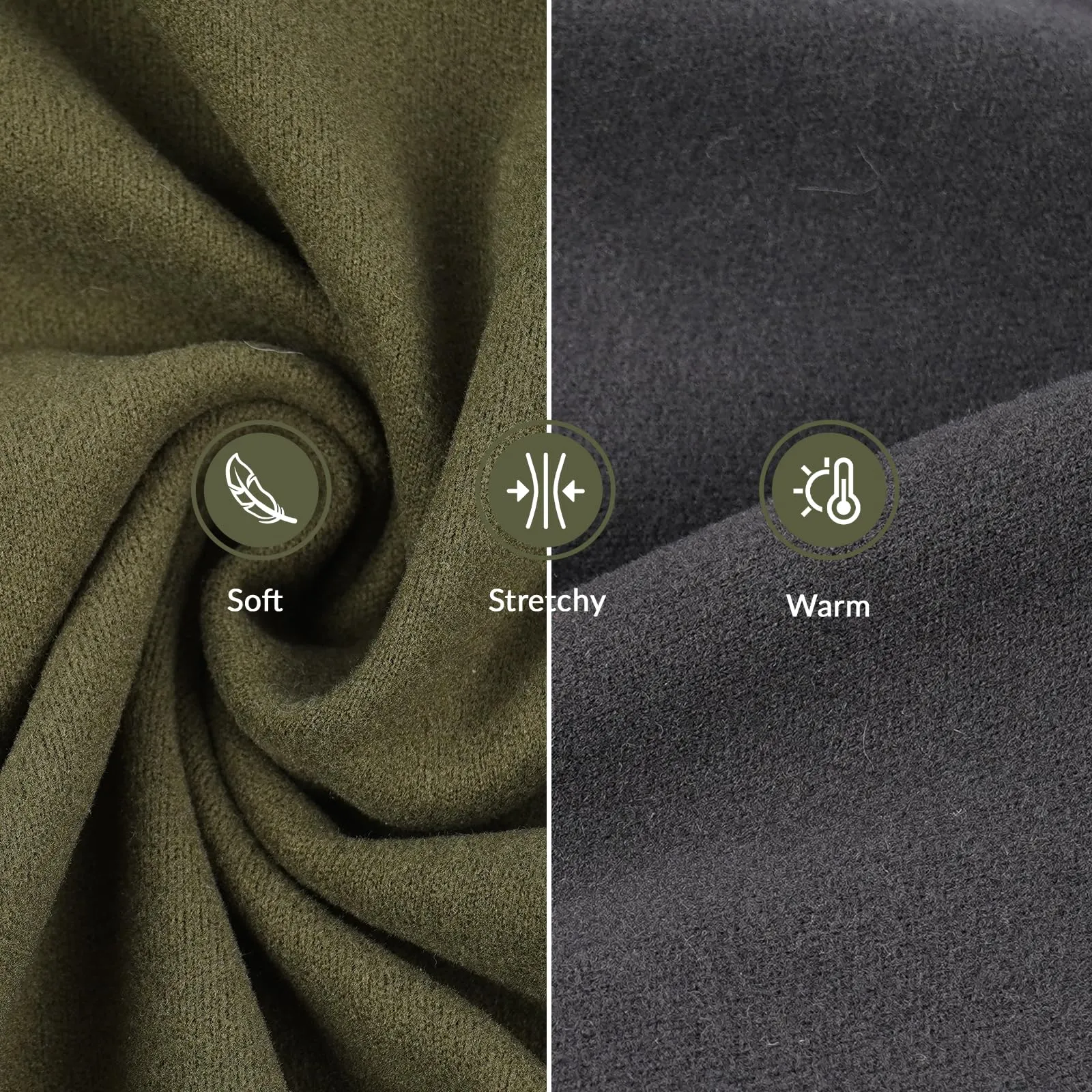 PUMYPOREITY Maglione Pigiama per Levrieri, Verde militare, XL - immagine 2