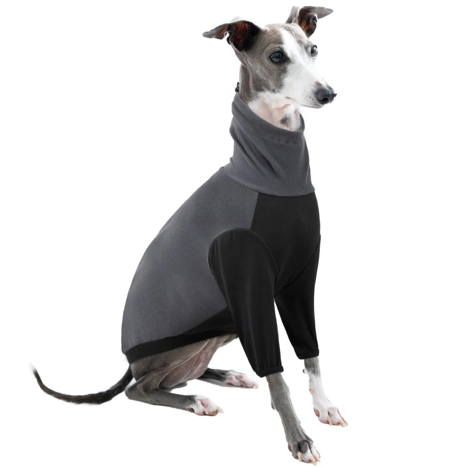 PUMYPOREITY Pigiama in pile per levrieri, Grigio, XL - immagine 1