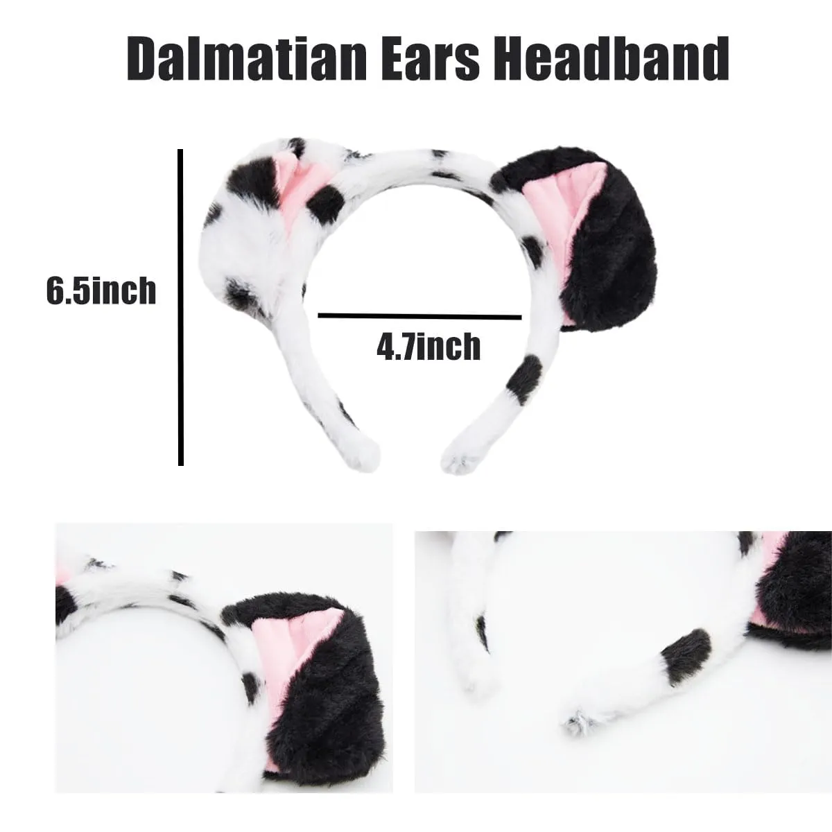 YUNHENTONG Set Accessori Costume da Dalmata per Adulti, 3 Pezzi - immagine 2