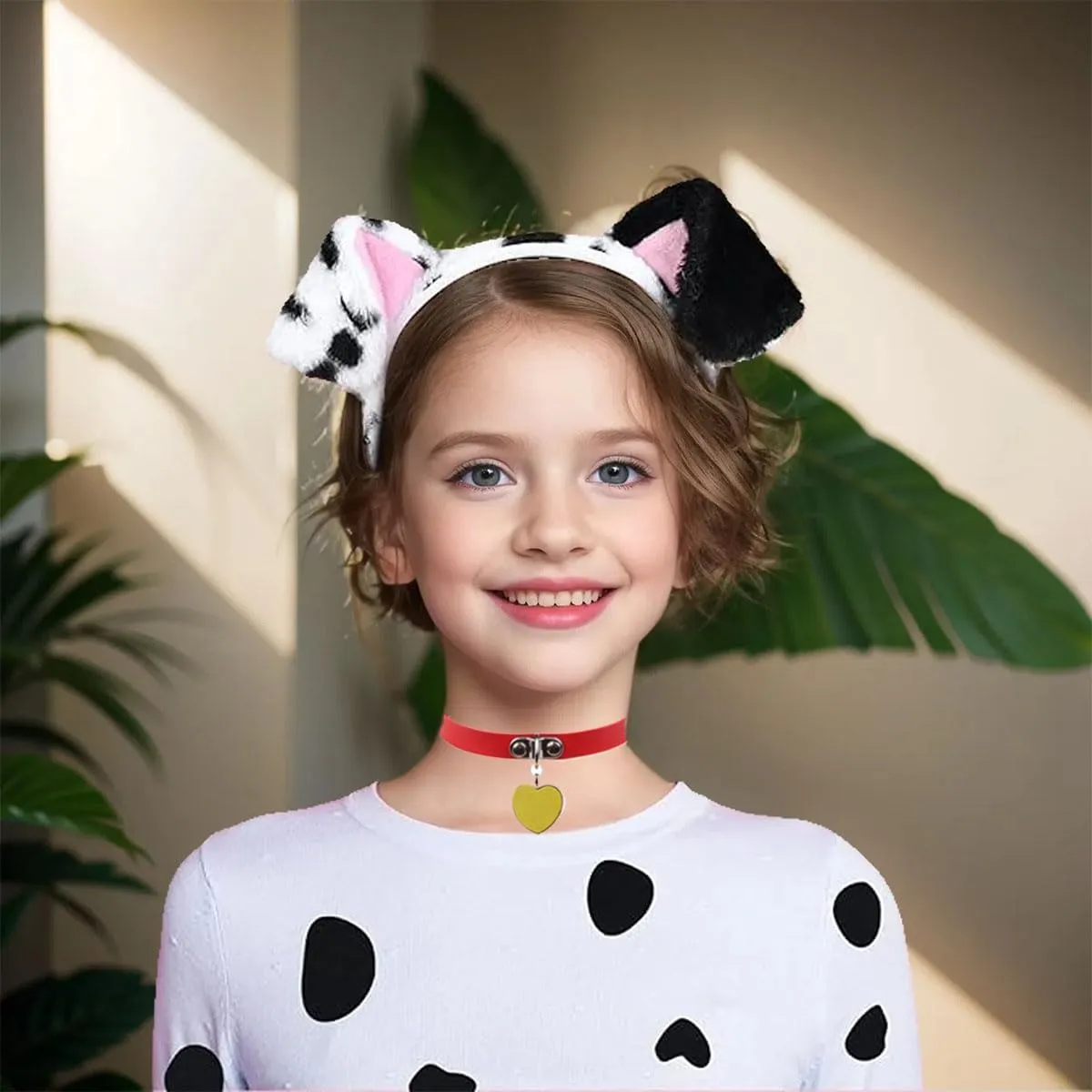 YUNHENTONG Set Accessori Costume da Dalmata per Adulti, 3 Pezzi - immagine 4