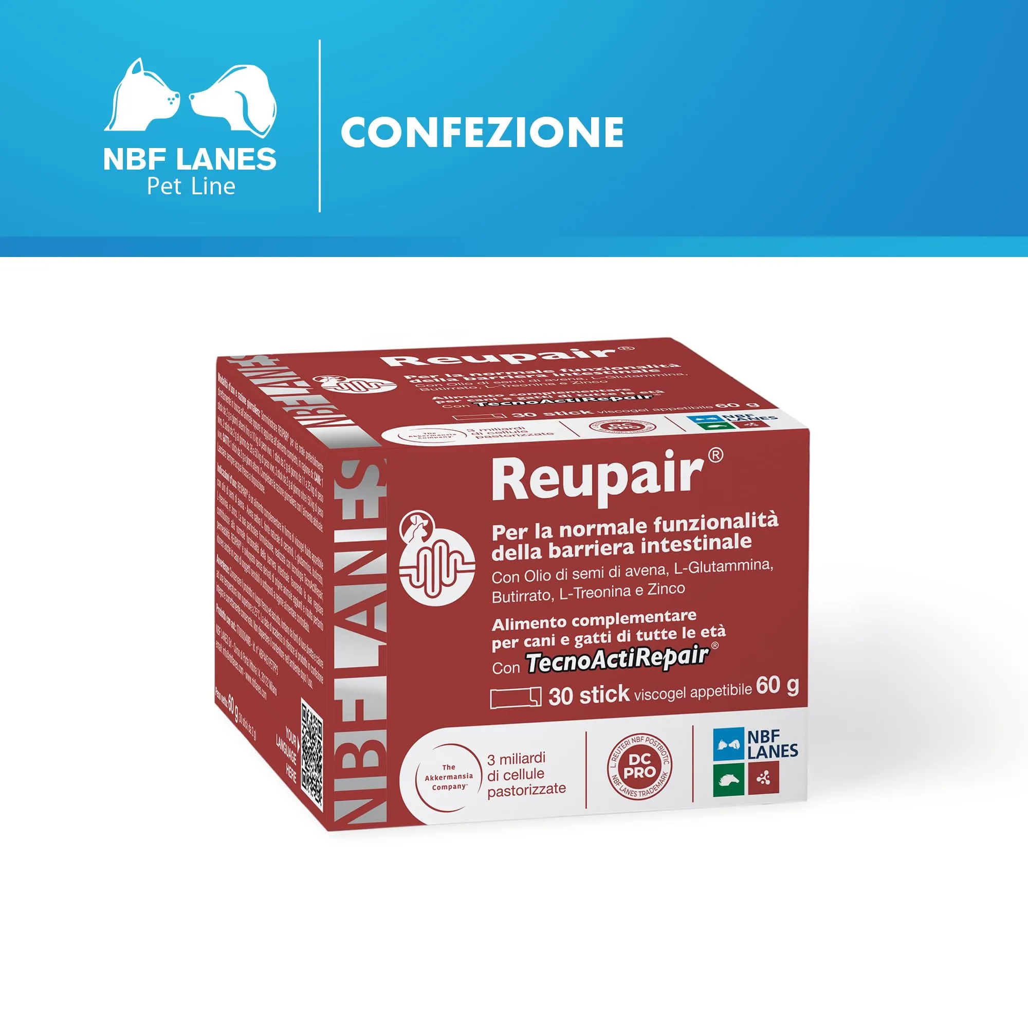 NBF Lanes Reupair Cane e Gatto, Viscogel 30 Stick da 2g (60 g) - immagine 6