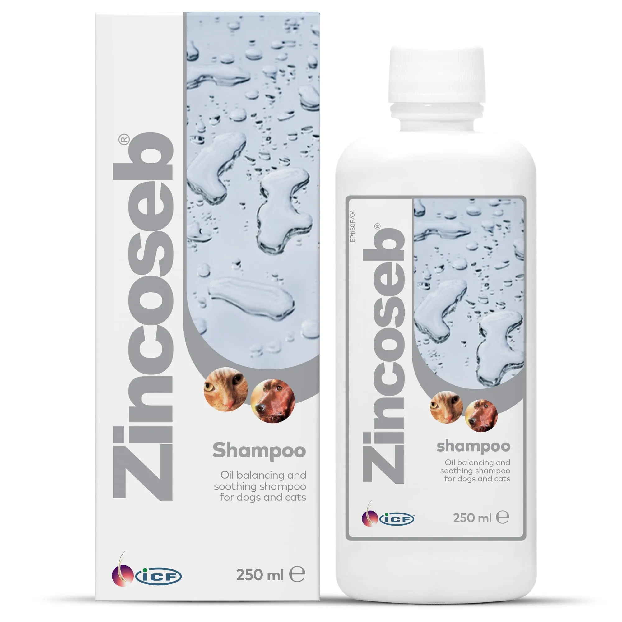 ICF Zincoseb Shampoo per cani e gatti, antimicotico e antibatterico, 250 ml - immagine 1