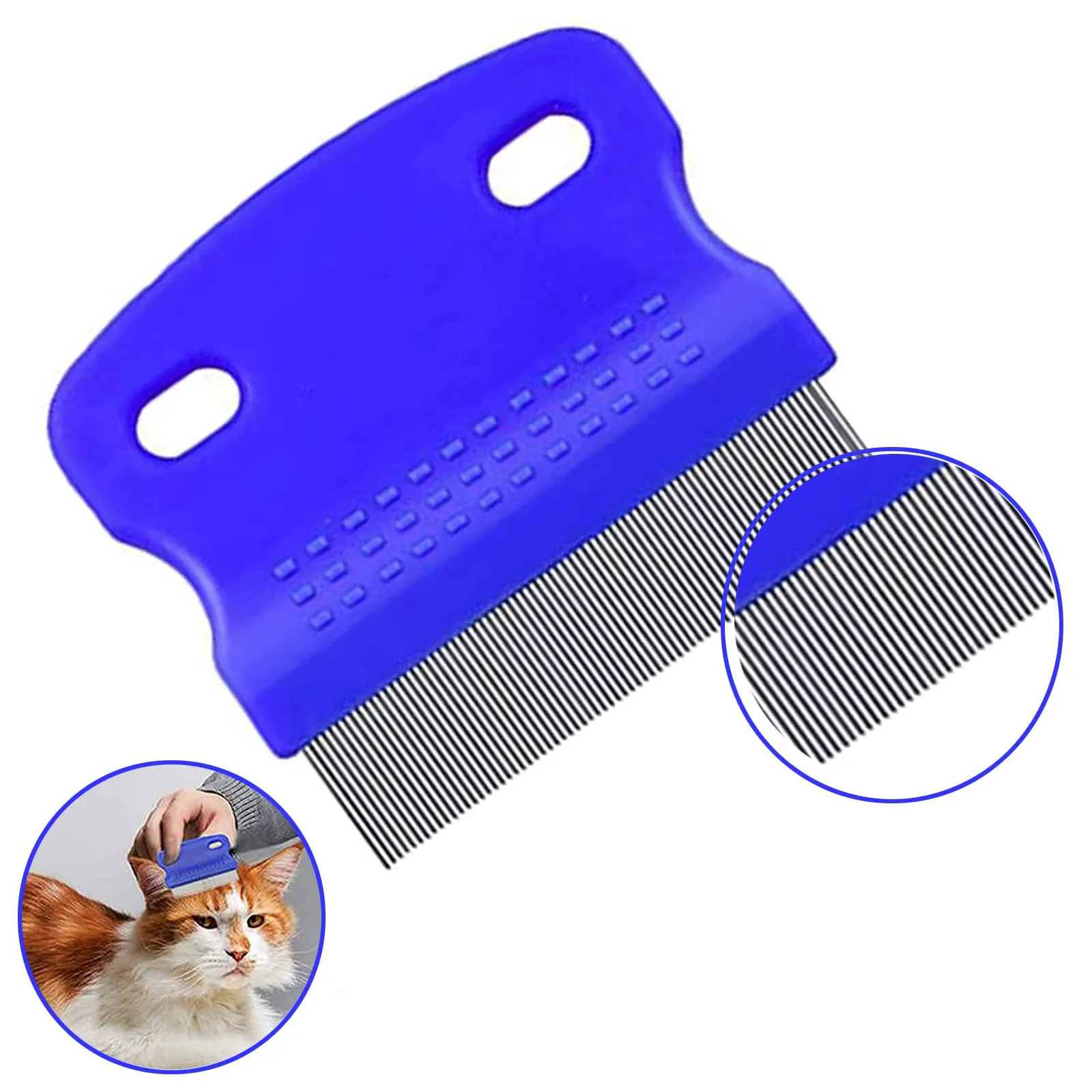 Kelio Pettine per Cani e Gatti, Set da 4 Pezzi per Pidocchi, Pulci e Grovigli, Denti Fini in Acciaio Inox - immagine 3
