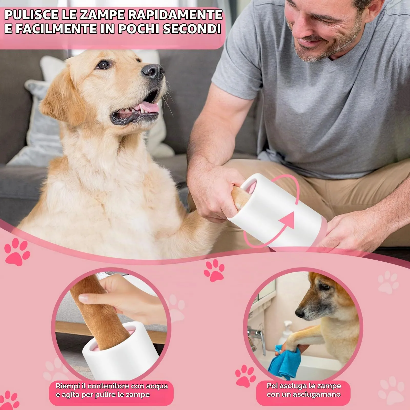Royouzi Puliscizampe Rimovibile per Cani - immagine 3