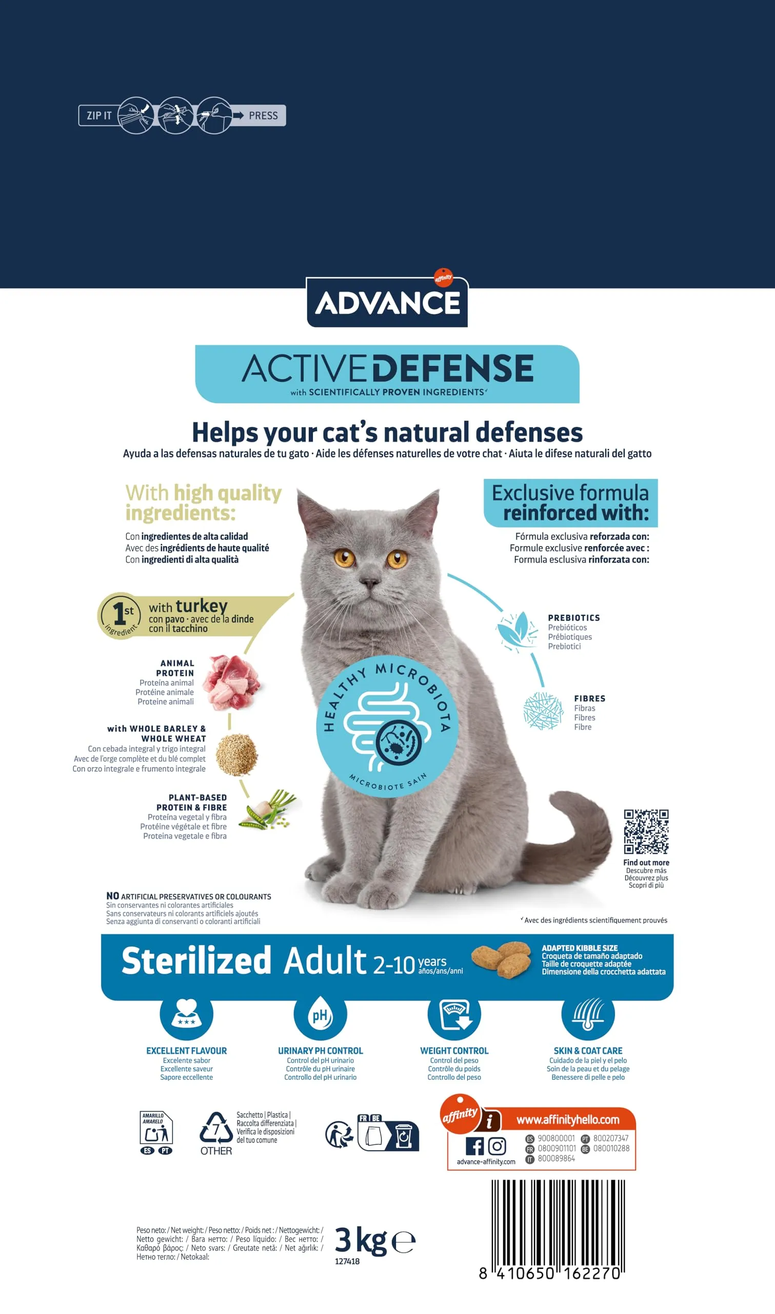Advance Sterilized Adult Gatti con Tacchino, 3kg - immagine 3