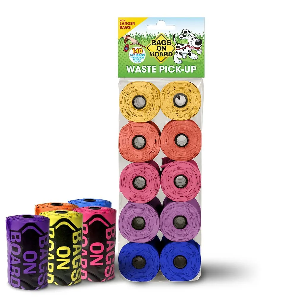 Bags on Board Sacchetti Colori Arcobalenco per Cani, 140 Pezzi - immagine 6