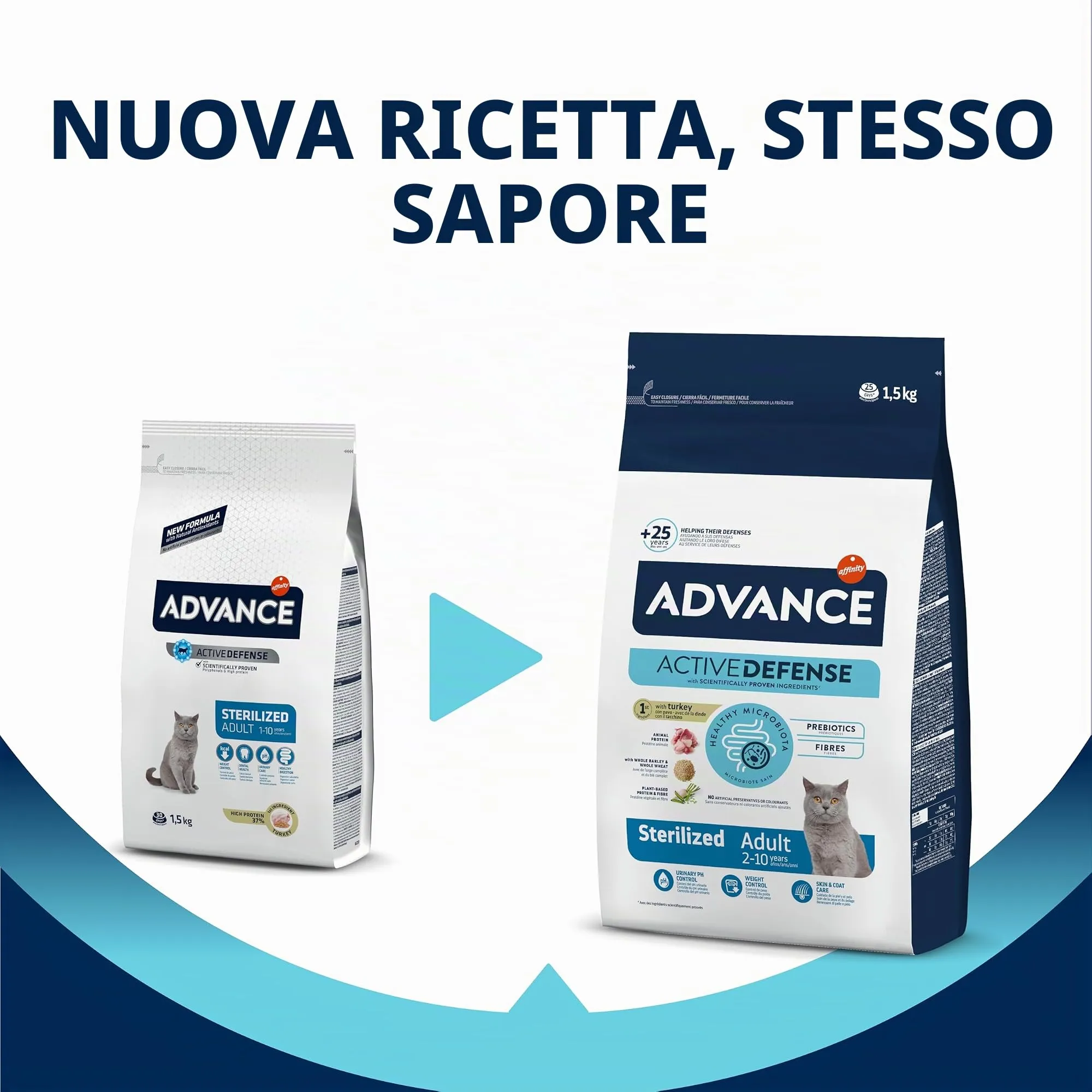 Advance Sterilized Adult Cibo per Gatti con Tacchino, 1.5kg - immagine 3