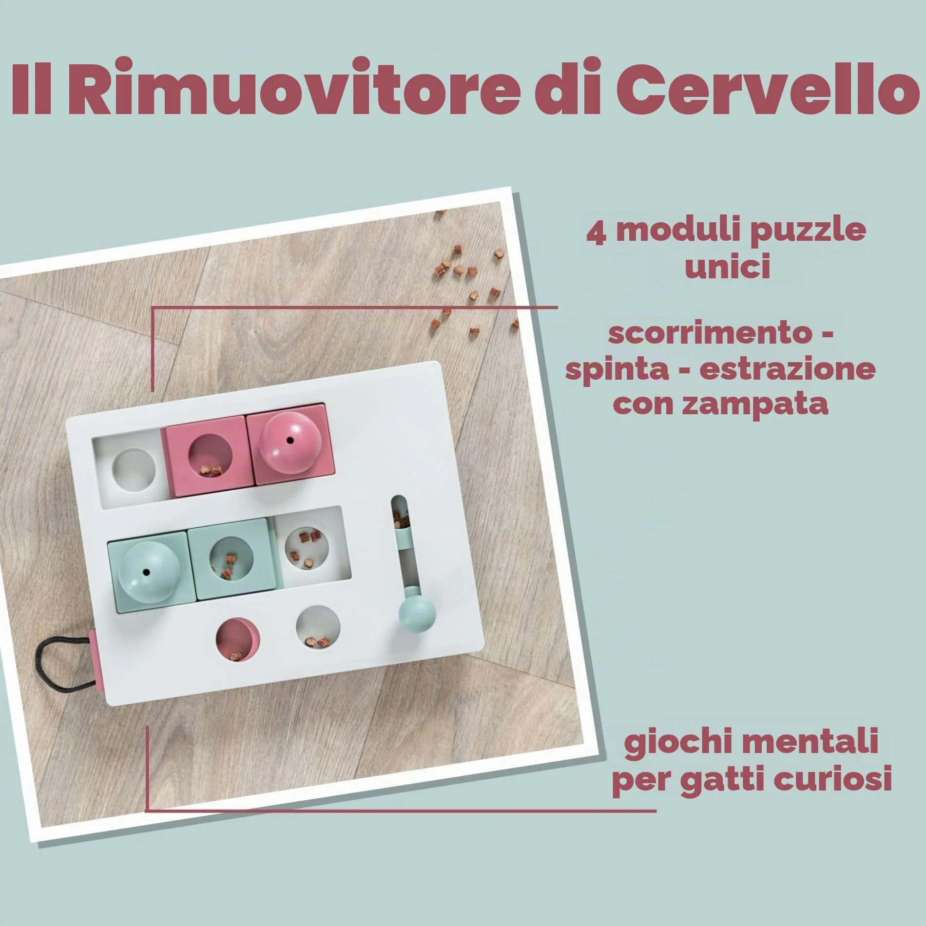 Trixie 4596 Modulo Interattivo di Gioco per Gatti, Blu, 25 x 20 cm - immagine 3
