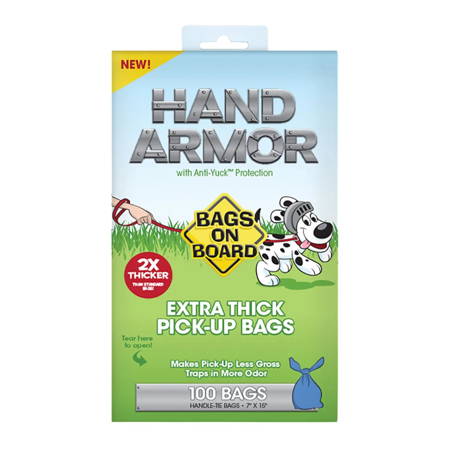 Bags on Board Hand Armor Borse per rifiuti di cane extra spesse, 100 borse - immagine 1