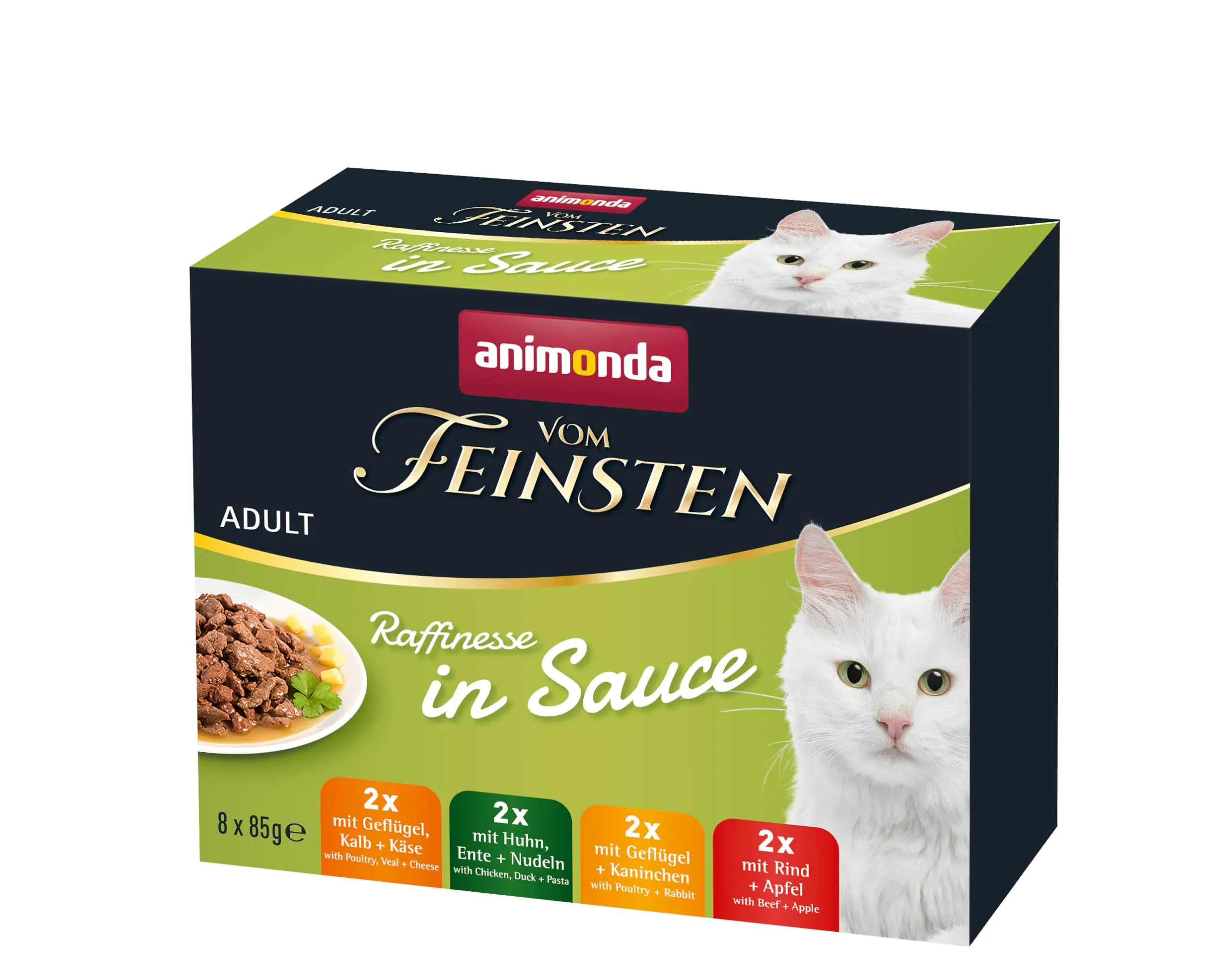 animonda Vom Feinsten Adult Raffinatezza Cibo Umido in Salsa per Gatti, 8 x 85 g Mixpack - immagine 1
