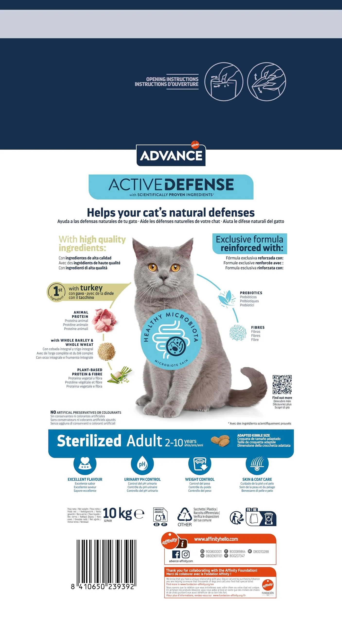 Advance Adult Sterilized Cat Food, Mixed - 10 kg - immagine 2