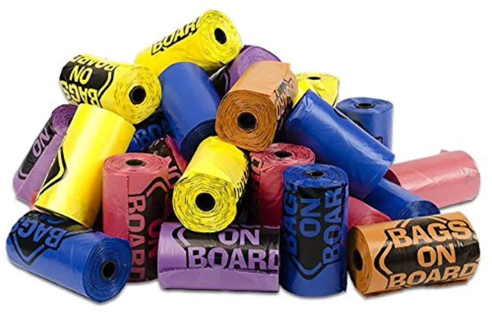 Bags on Board Sacchetti per la Cacca del Cane, Arcobaleno, 840 unità - immagine 1