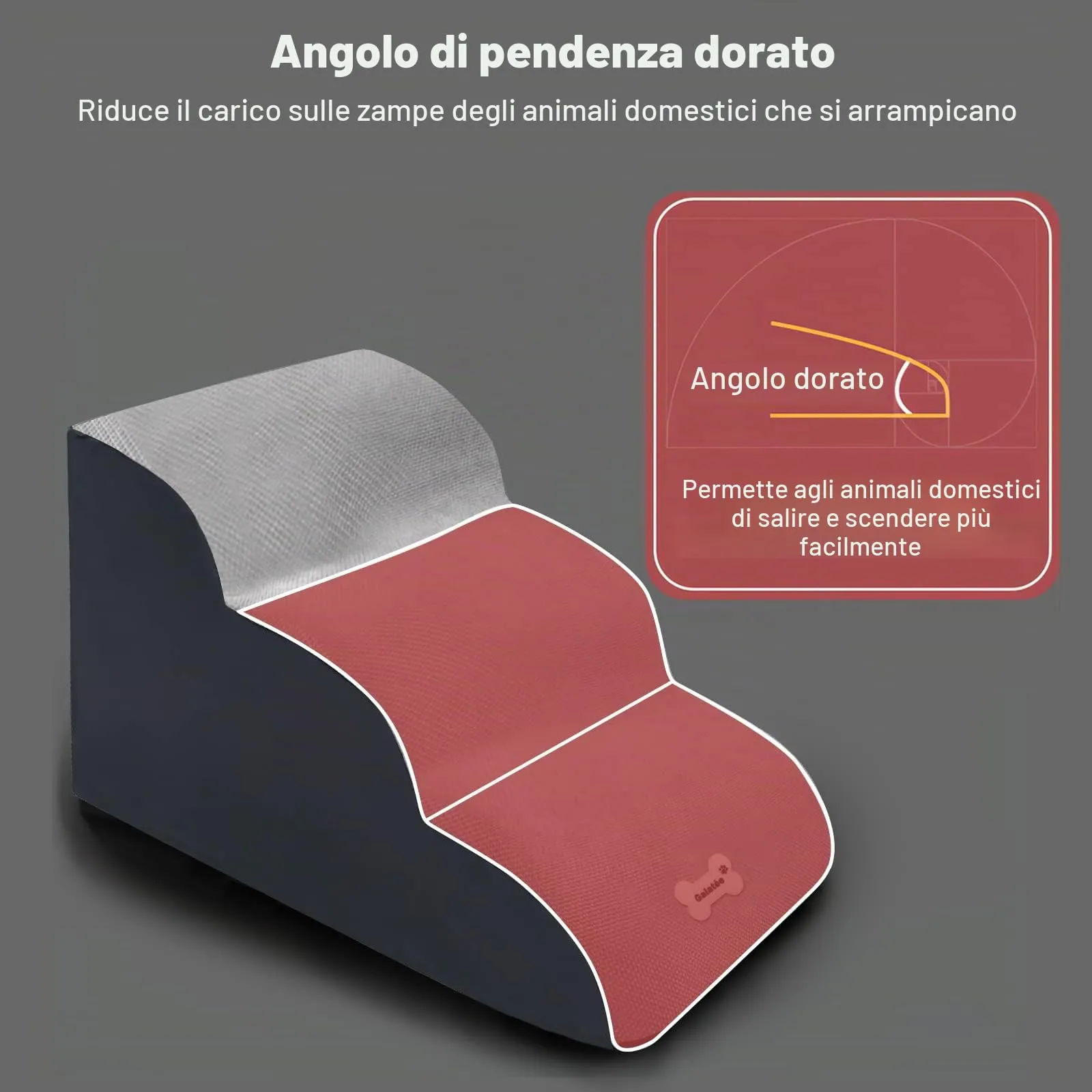 Galatée Scale Per Animali Domestici con Rivestimento Lavabile, Kaki Chiaro - immagine 2