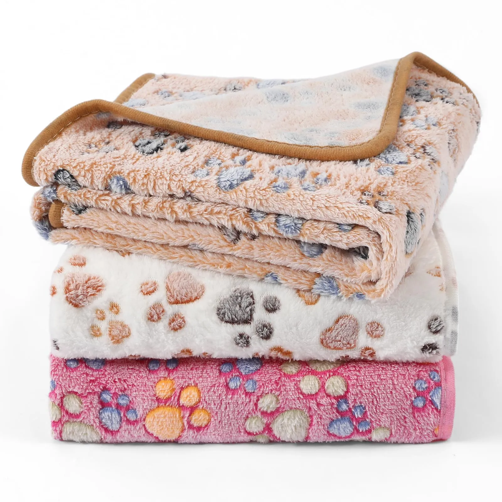 COMSLE Coperta per Cani e Gatti in Flanella, 3 Pezzi, 40 x 60 cm, Gambe - immagine 1