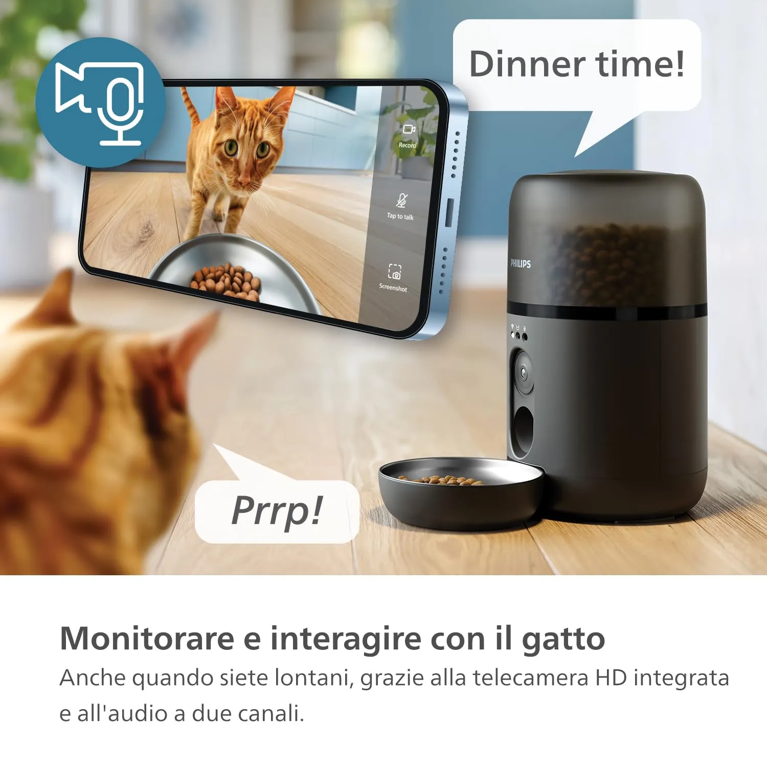 Philips Pet Distributore Automatico di Cibo con Videocamera e App 4.5L PAW5320/02 - immagine 3