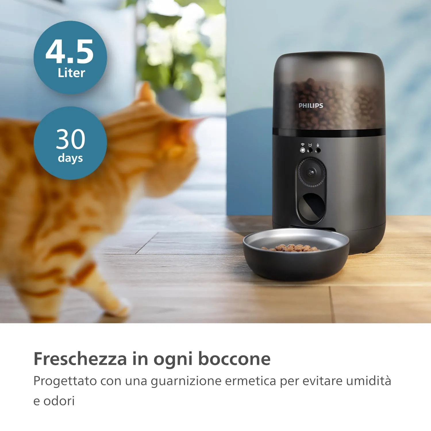 Philips Pet Distributore Automatico di Cibo con Videocamera e App 4.5L PAW5320/02 - immagine 6