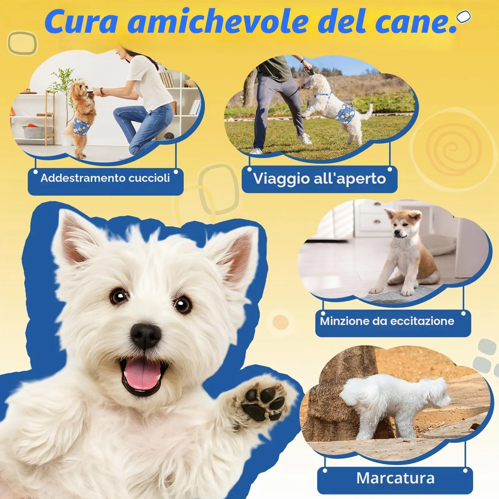 MICOOYO Pannolini Cane Maschio Usa e Getta con Indicatore di Umidità, Taglia M, 20 Pezzi - immagine 8