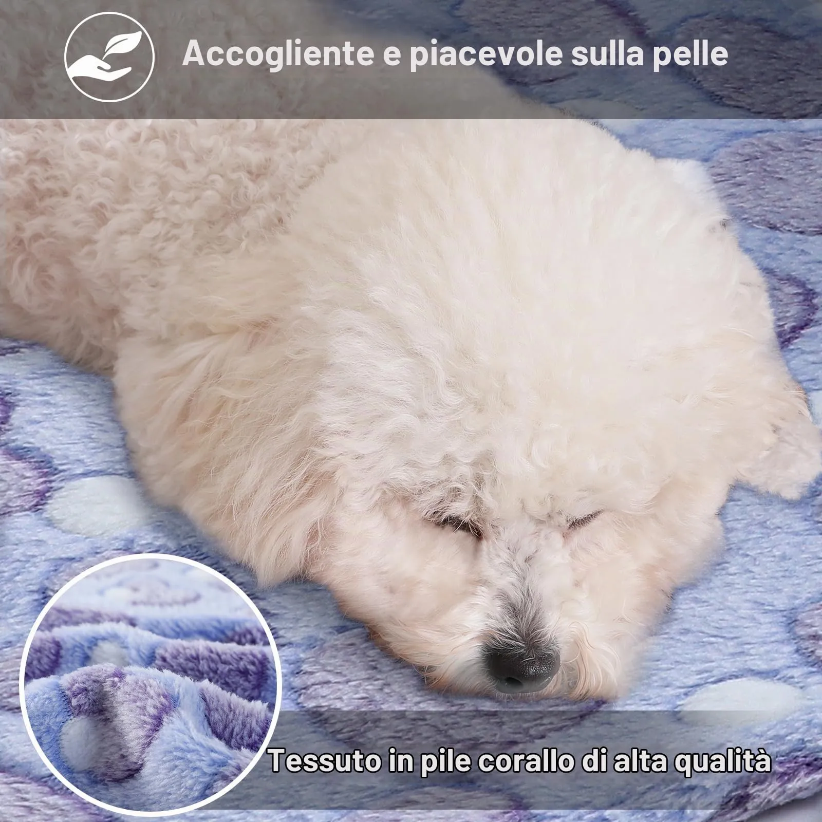 COMSLE Coperta per Cani e Gatti in Flanella, 3 Pezzi, Lavabile, 76 x 104 cm, Amore Rainbow - immagine 4