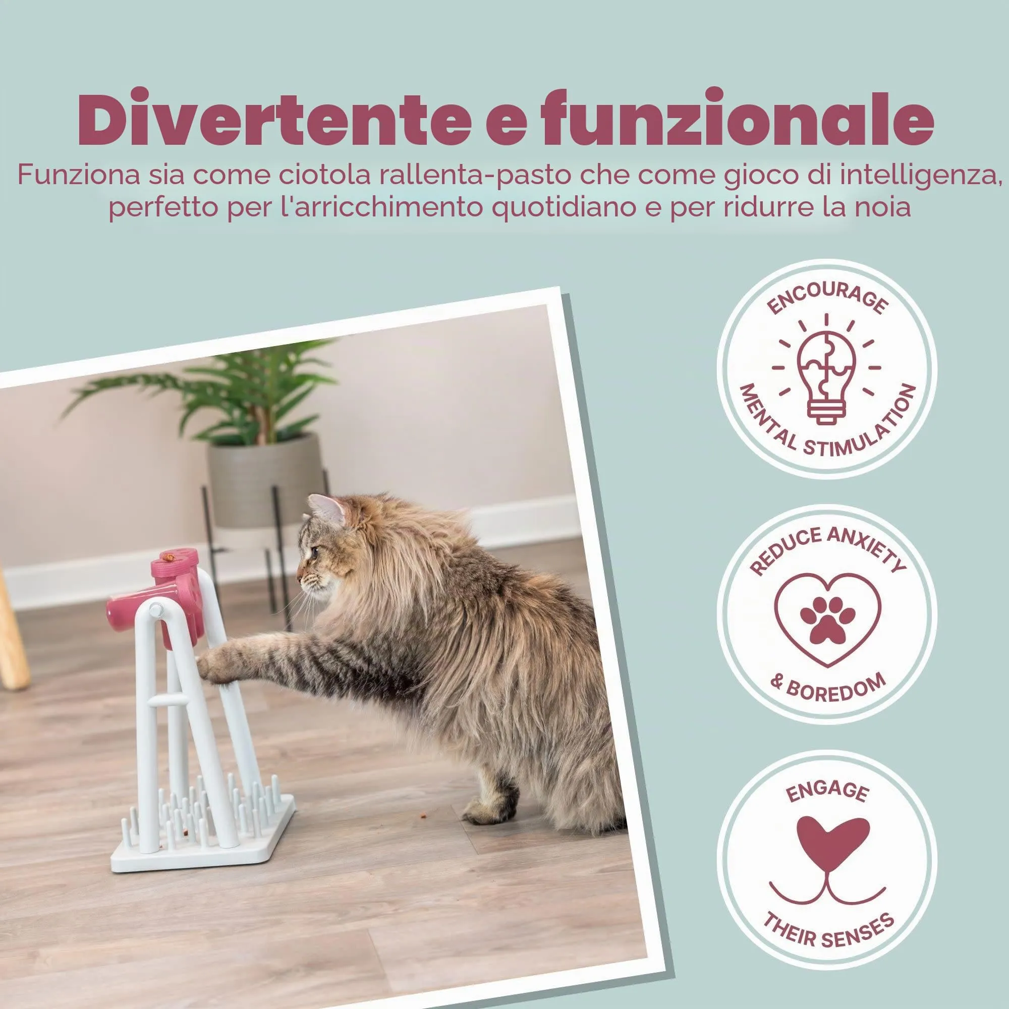 Trixie Attività Fisica Girevole per Gatti, 22 × 33 × 18 cm, 4591 - immagine 3