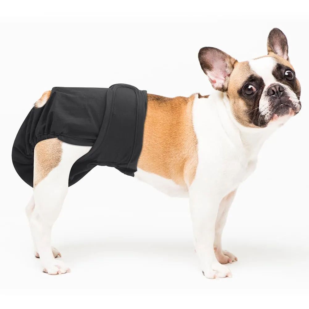 Aomig Pannolini Lavabili Riutilizzabili per Cani Femmina, Nero, XL - immagine 8