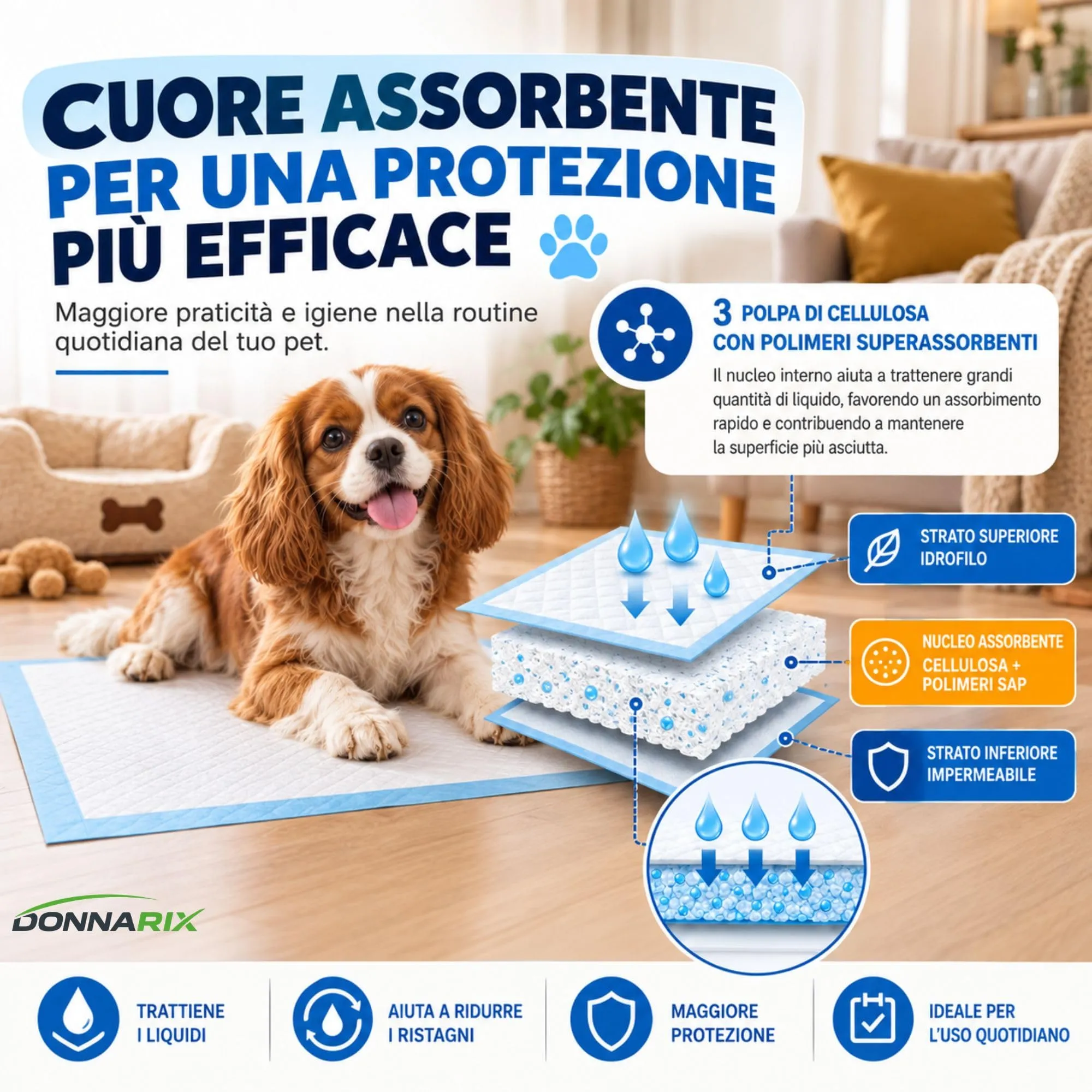 Donnarix Traversine Cani 60x90, 5 Strati, 30 Pezzi - immagine 3