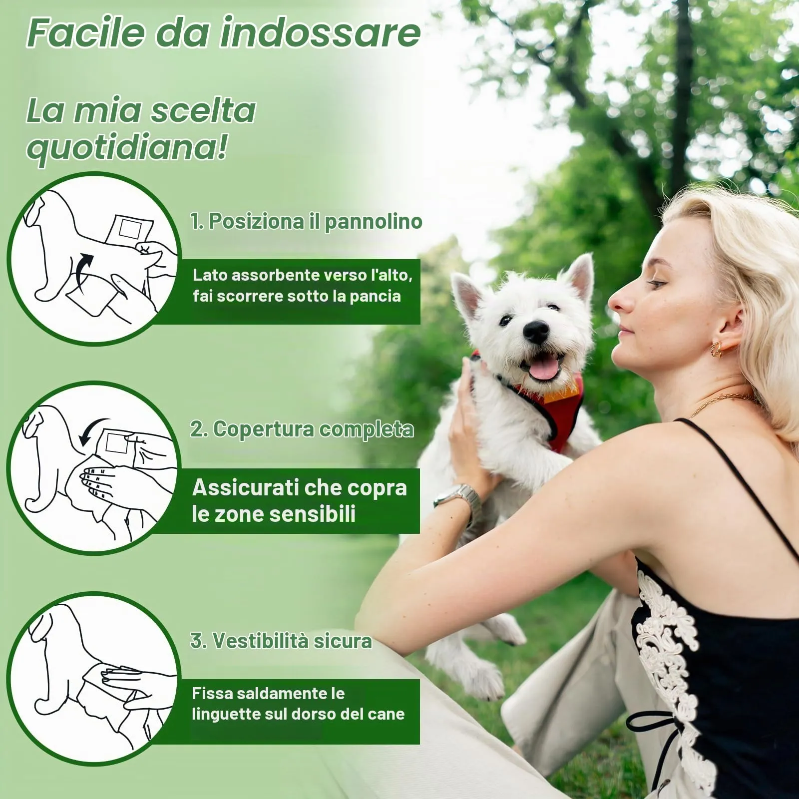 Flying Paws Pannolini per cani maschi, Carbone attivo, XS, 48 pezzi - immagine 4
