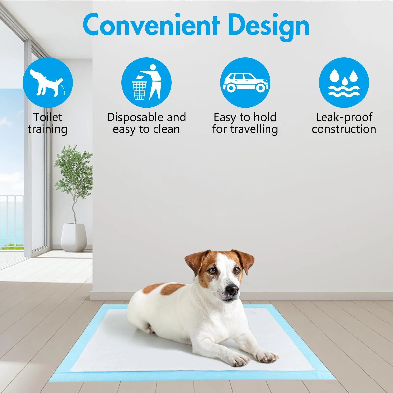 KALBIGRO Tappetini Igienici per Cani, 60 x 60 cm, 100 Pezzi, 5 Strati Assorbenti - immagine 5