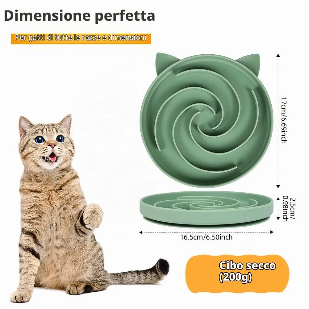 Alaoo Ciotola Anti Ingozzamento con Base Antiscivolo, Verde Militare - immagine 2