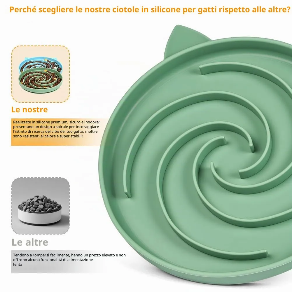 Alaoo Ciotola Anti Ingozzamento con Base Antiscivolo, Verde Militare - immagine 3
