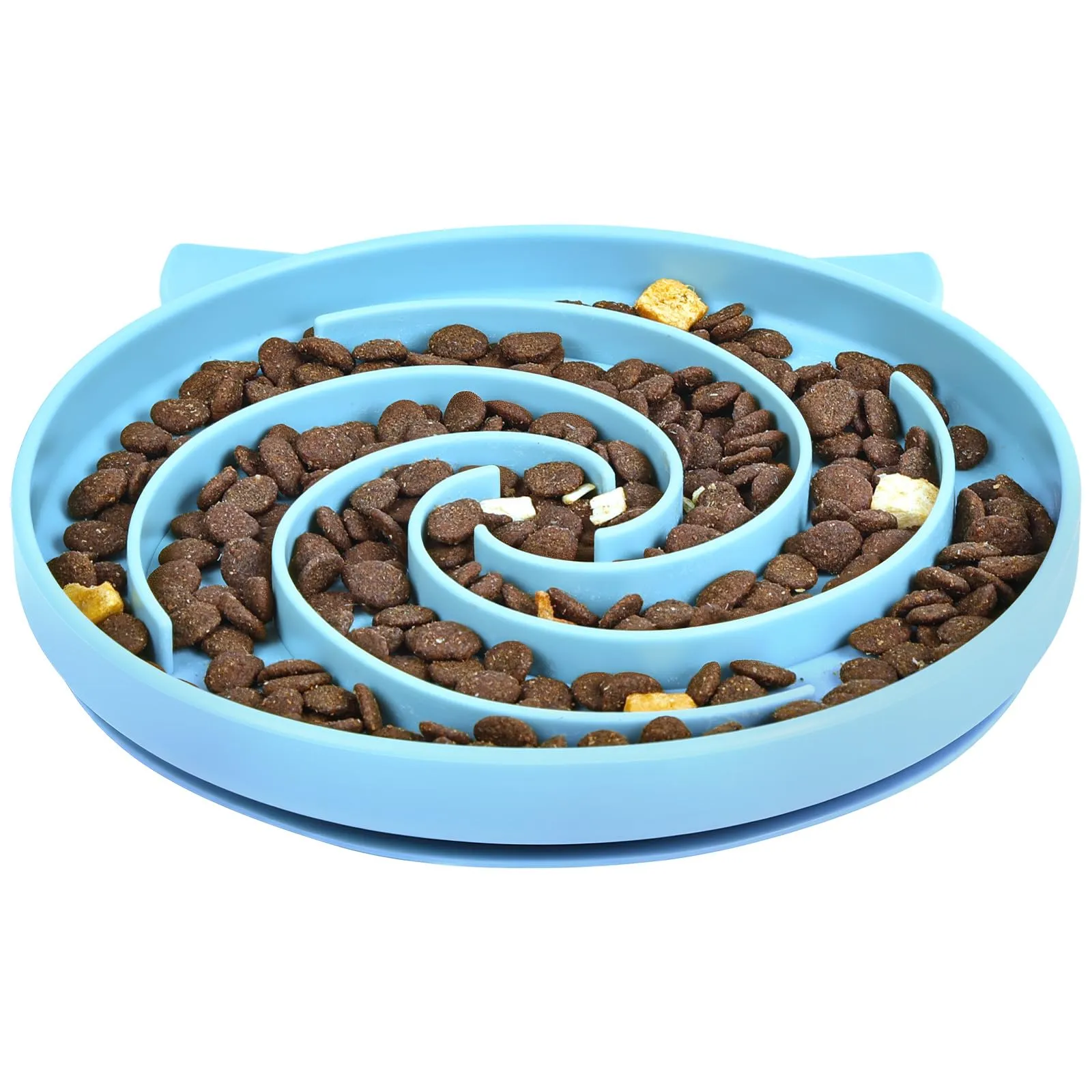 Alaoo Ciotola Anti Ingozzamento con Base Antiscivolo, Blu Lago - immagine 1