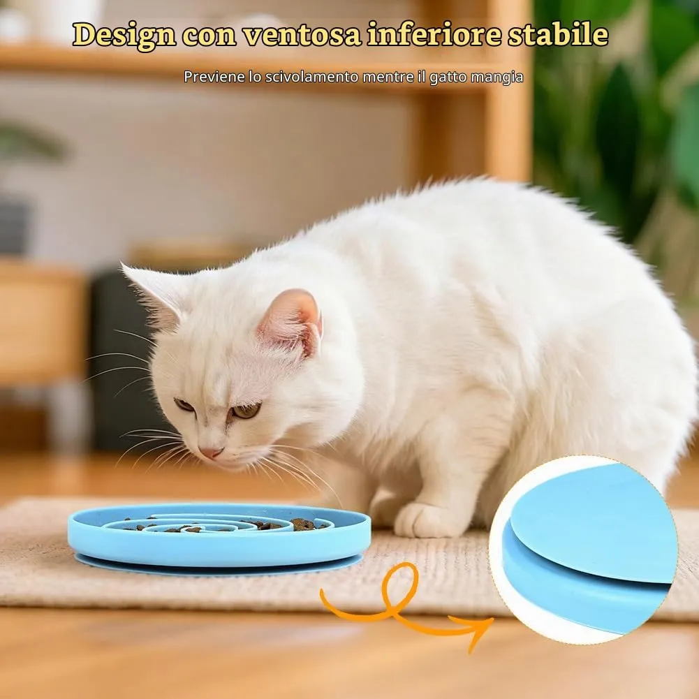 Alaoo Ciotola Anti Ingozzamento con Base Antiscivolo, Blu Lago - immagine 7