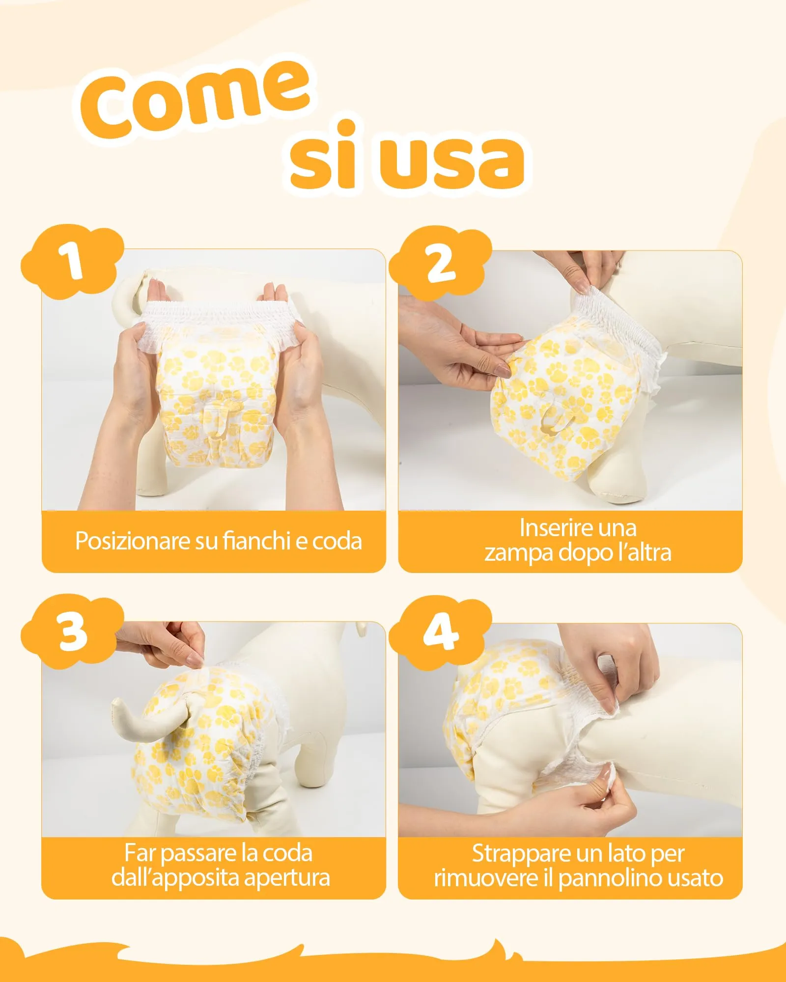 Flying Paws Pannolini Usa e Getta per Cane Femmina con Elastico in Vita, XS, 15 Pezzi - immagine 7