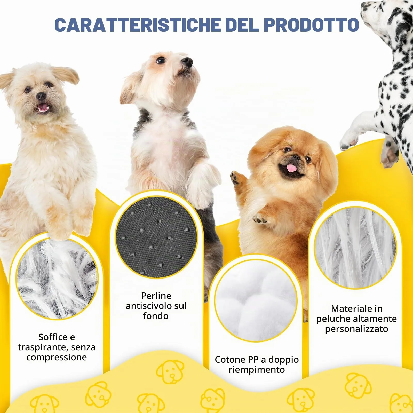 LUOJINYI Cuccia morbida per cani e gatti, rotonda, lavabile con fondo antiscivolo, 50 cm, grigio chiaro - immagine 3