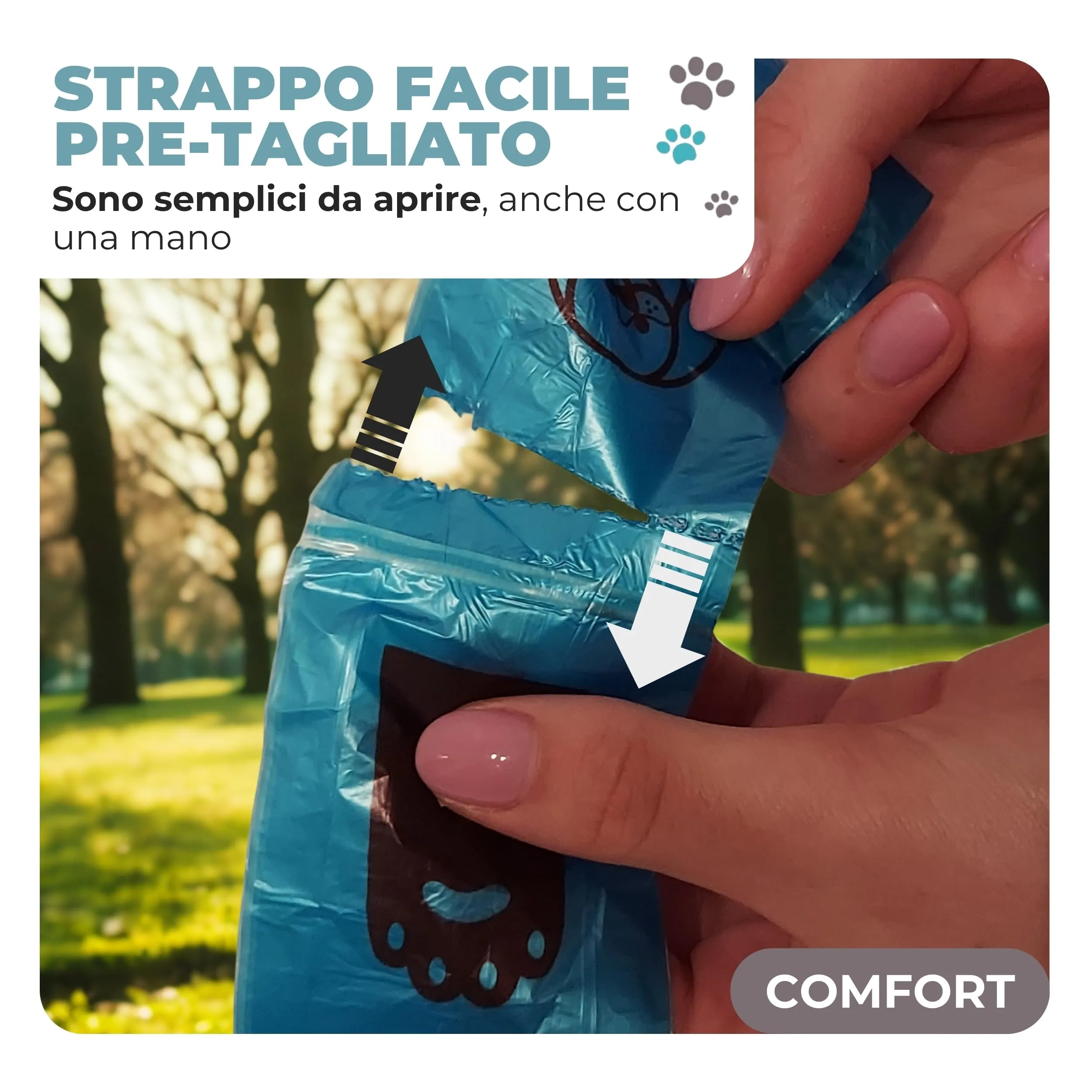 Poppet Sacchetti Igienici Extra Stretch per Escrementi Cani, Materiale Riciclato, 300 Unità - immagine 5