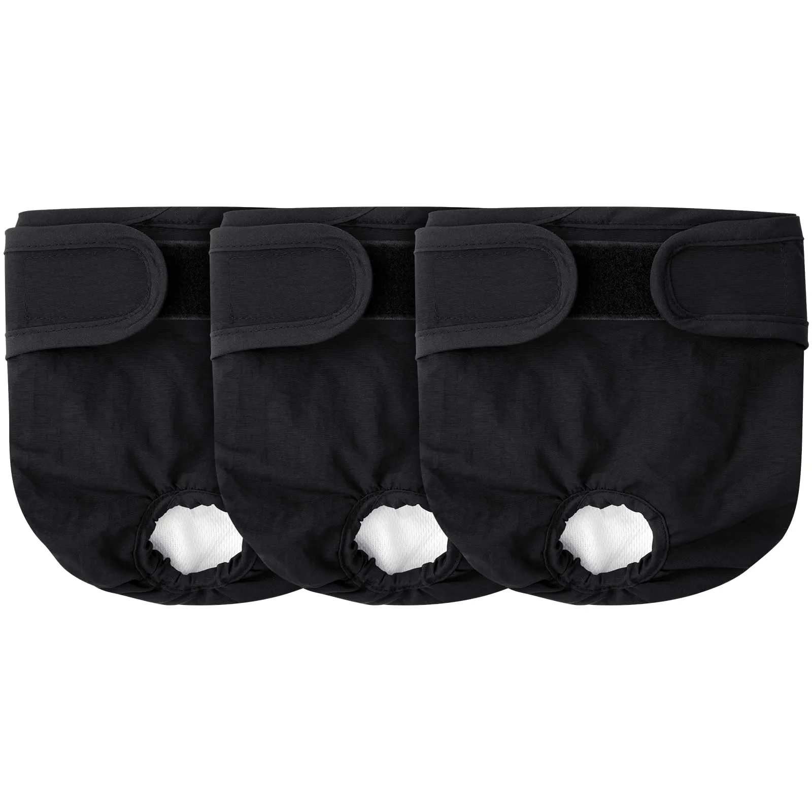 Aomig Pannolini Lavabili per Cani Femmina, Riutilizzabili e Assorbenti, Nero (L), 3 Pezzi - immagine 9