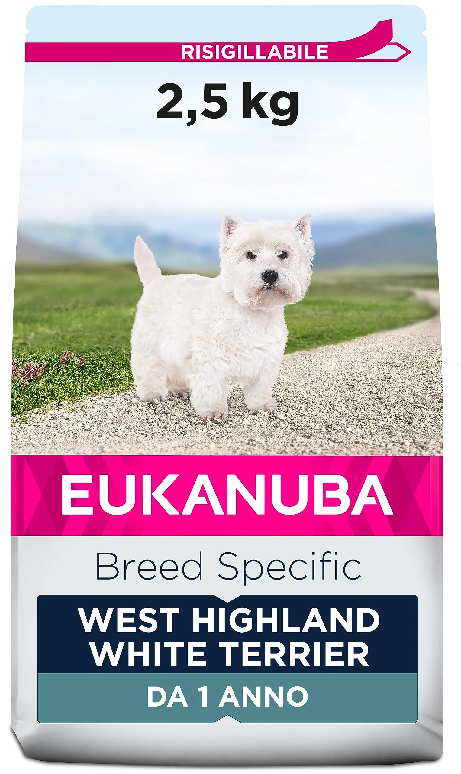 Eukanuba Breed Specific Crocchette per West Highland White Terrier, 2,5 kg - immagine 1