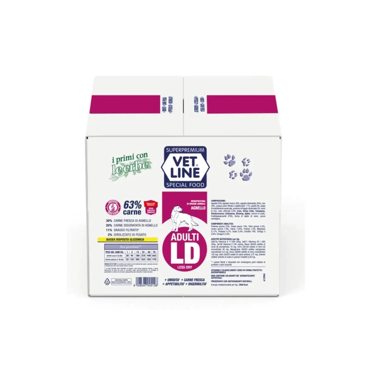 Vet Line Adulti LD Agnello 12 kg (3 x 4 kg) - immagine 1