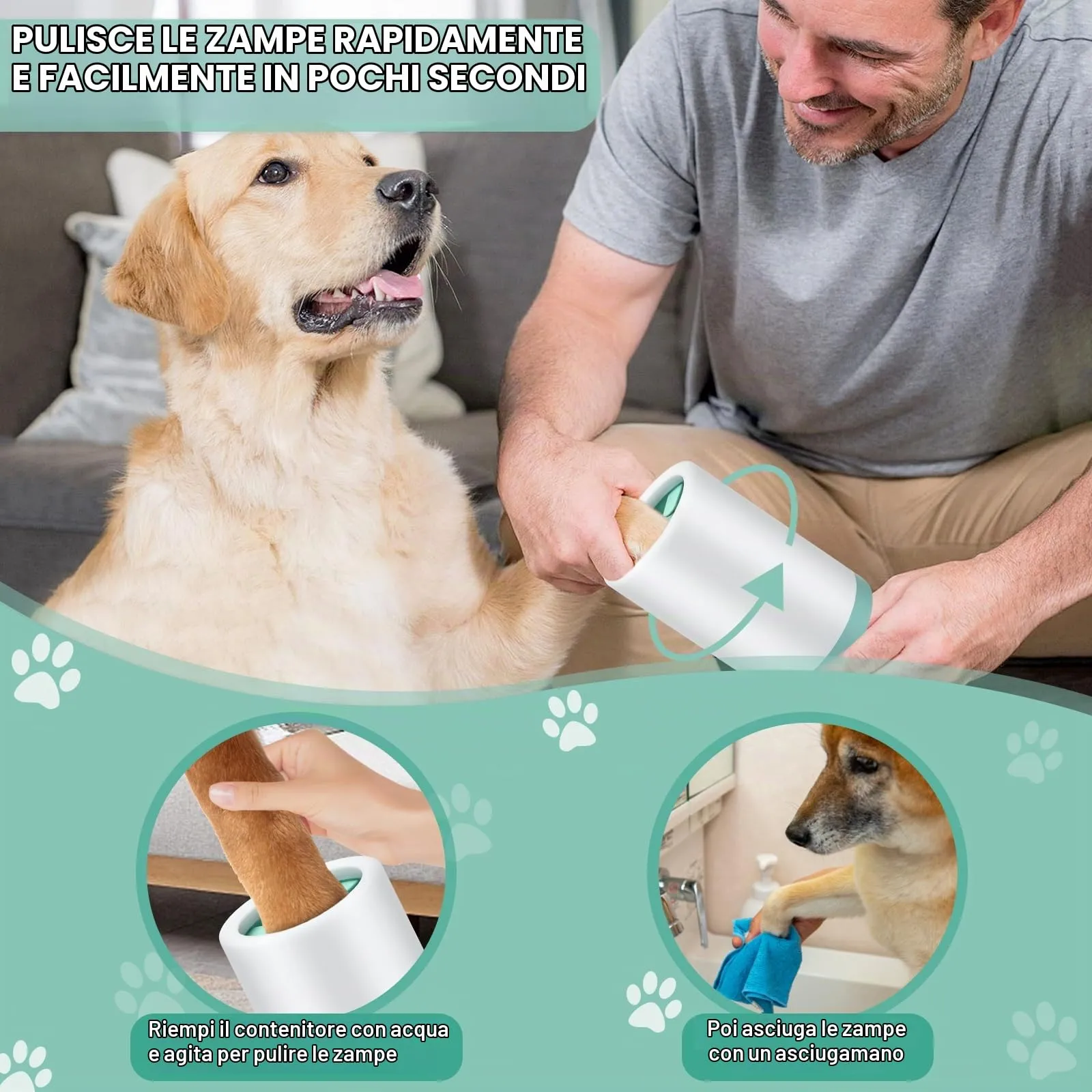 Royouzi Puliscizampe Rimovibile per Cani - immagine 3