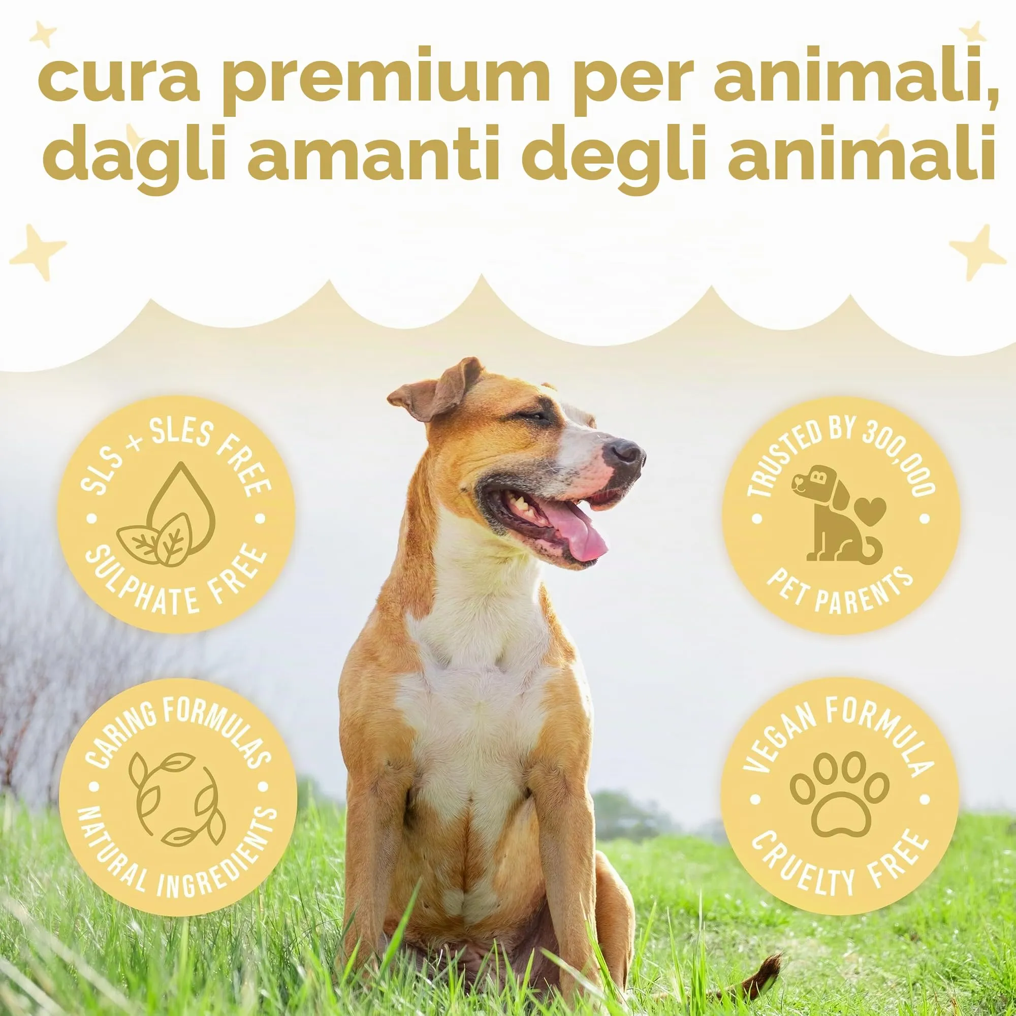Buddycare Shampoo secco per cani alla vaniglia e burro di karité per pelli sensibili, 200 ml - immagine 6