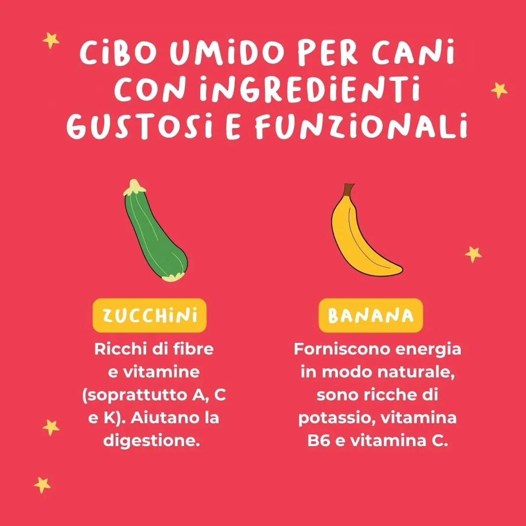 Hygge Dog Cibo Umido per Cani Monoproteico all'Agnello, Paté con Zucchine e Banana, Grain Free, 12 x 400g - immagine 3