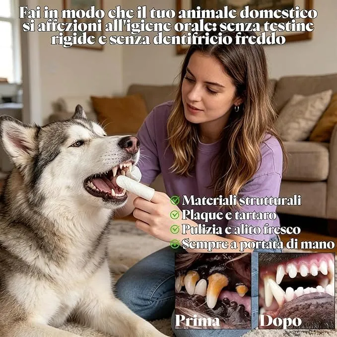 Briacte Zampalife Salviette Dentali per Cani e Gatti - immagine 4