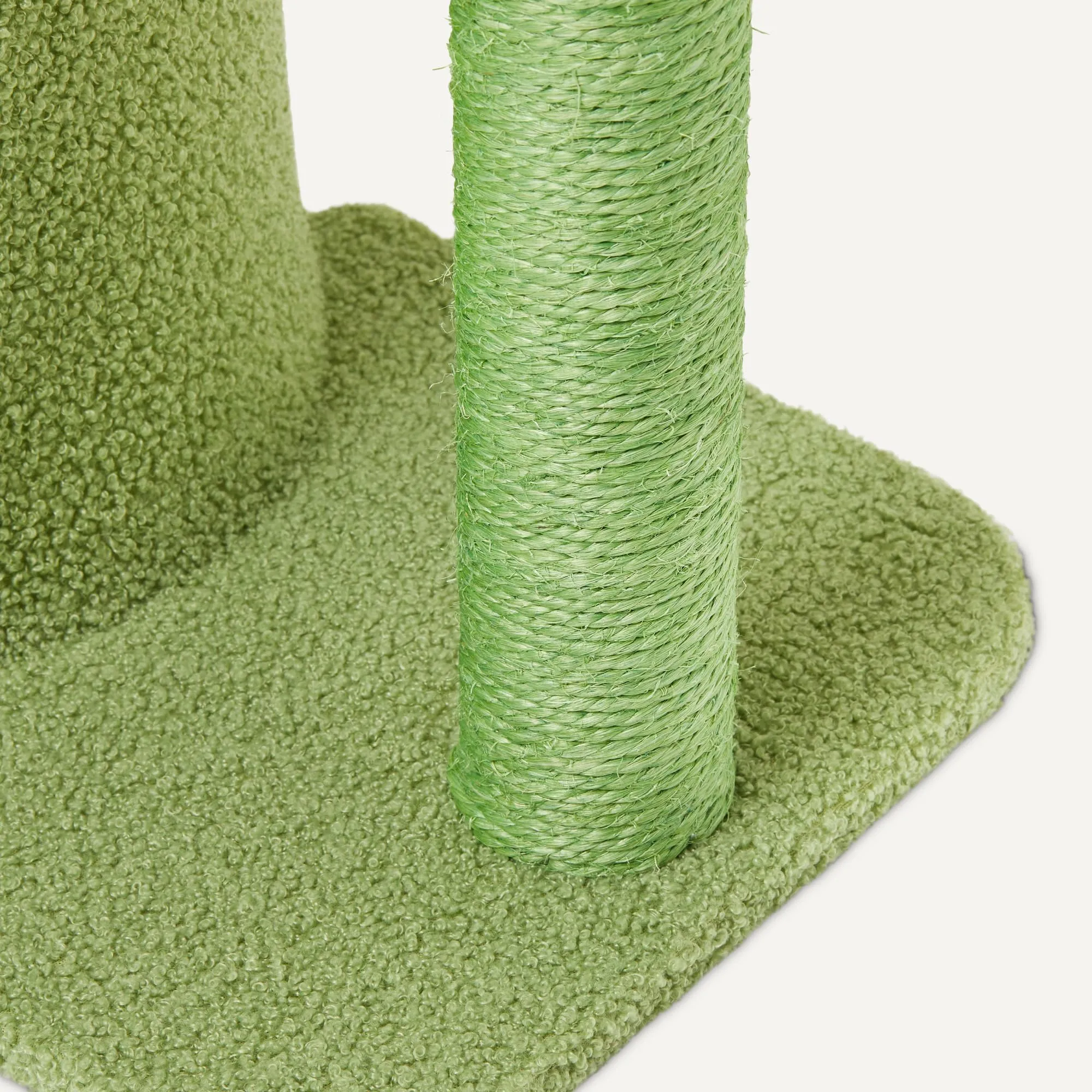 Amazon Basics Albero Tiragraffi per Gatti a Forma di Cactus con Condominio e Pallina Oscillante, 78cm, Verde - immagine 4