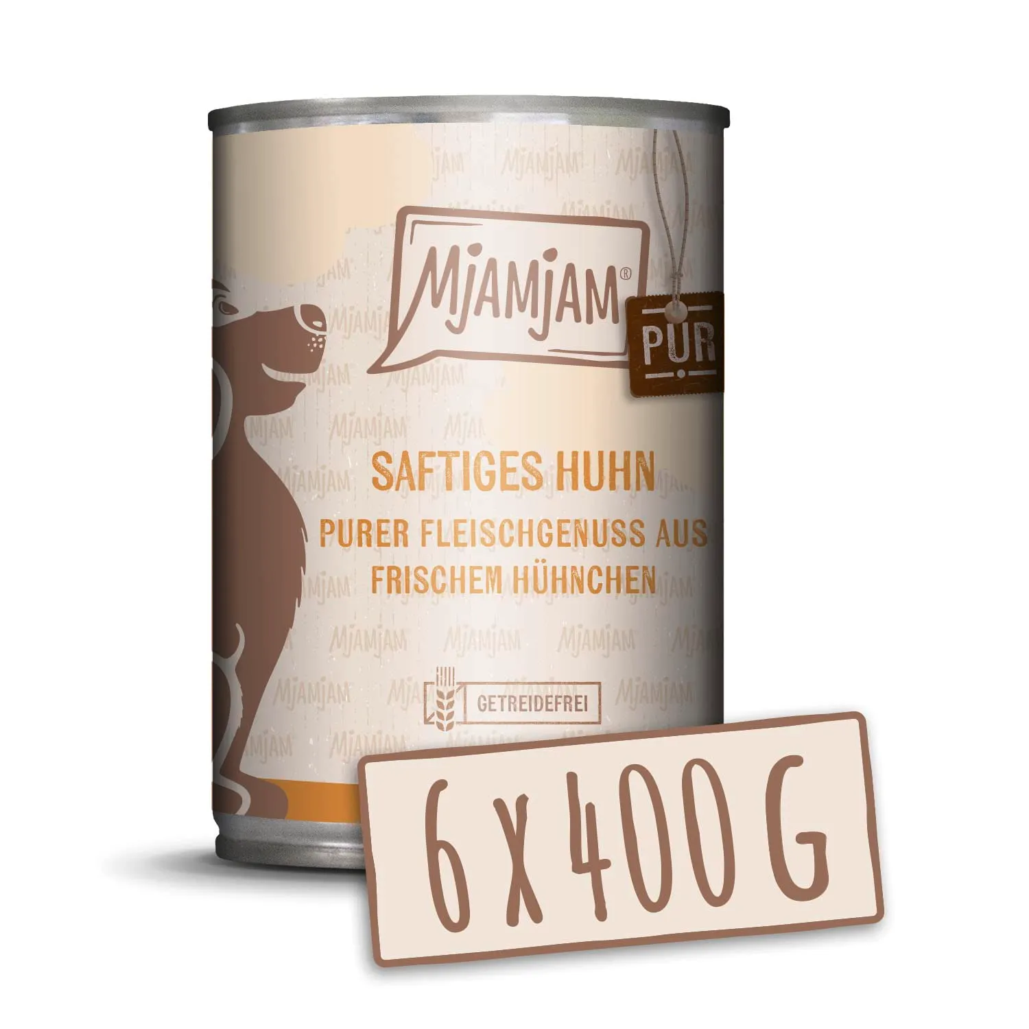 MjAMjAM Cibo Umido per Cani Pollo, Senza Cereali, 6 x 400 g - immagine 1