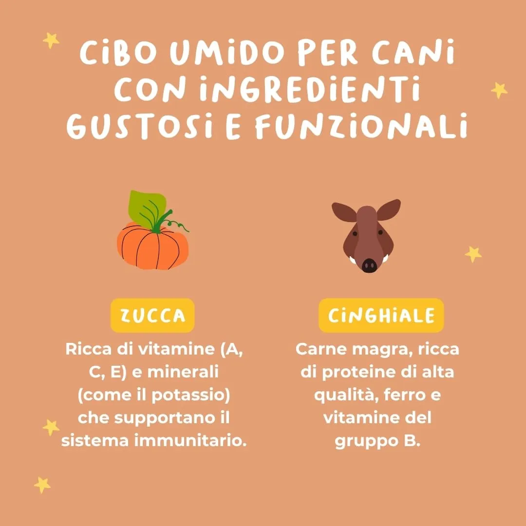 Hygge Cibo Umido per Cani Monoproteico al Cinghiale con Zucca Arrostita, Grain Free, 6 x 400g - immagine 3