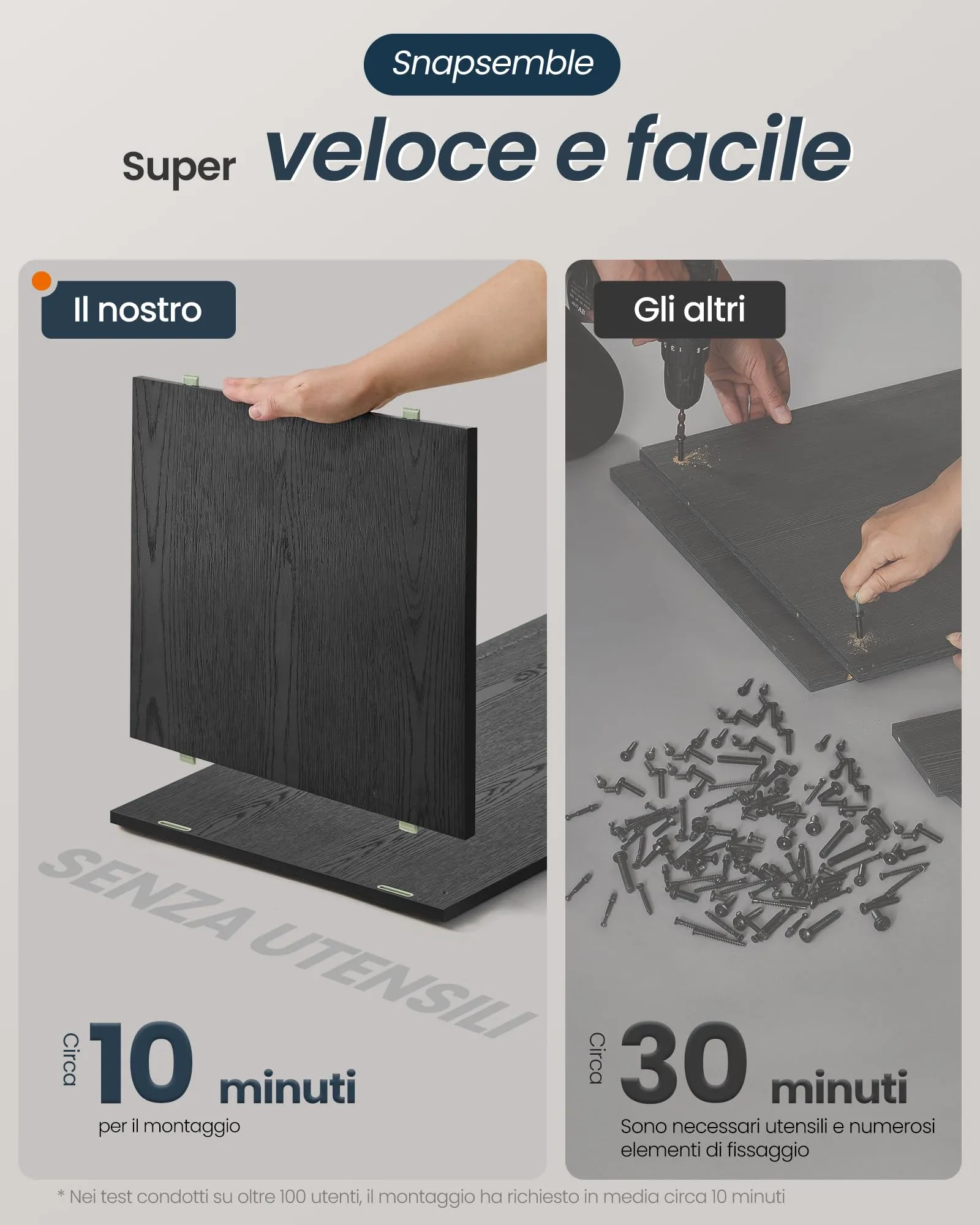 SONGMICS HOME Mobiletto Lettiera per Gatti Snapsemble, Nero Ebano e Noce Naturale, 80 x 50 x 50 cm - immagine 3