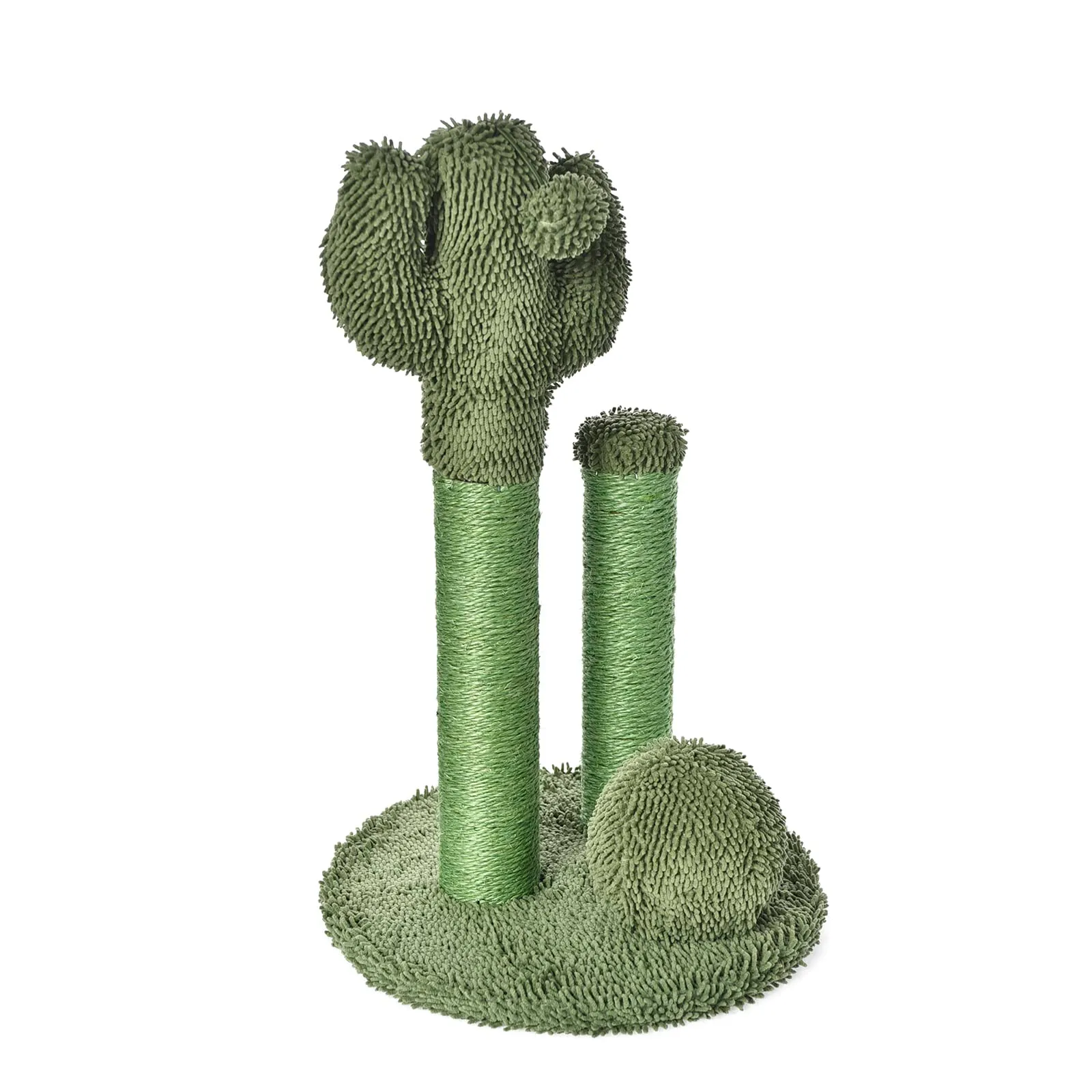 Amazon Basics Tiragraffi per gatti a forma di cactus con tre tronchetti, Grande, 68 cm, Verde - immagine 1