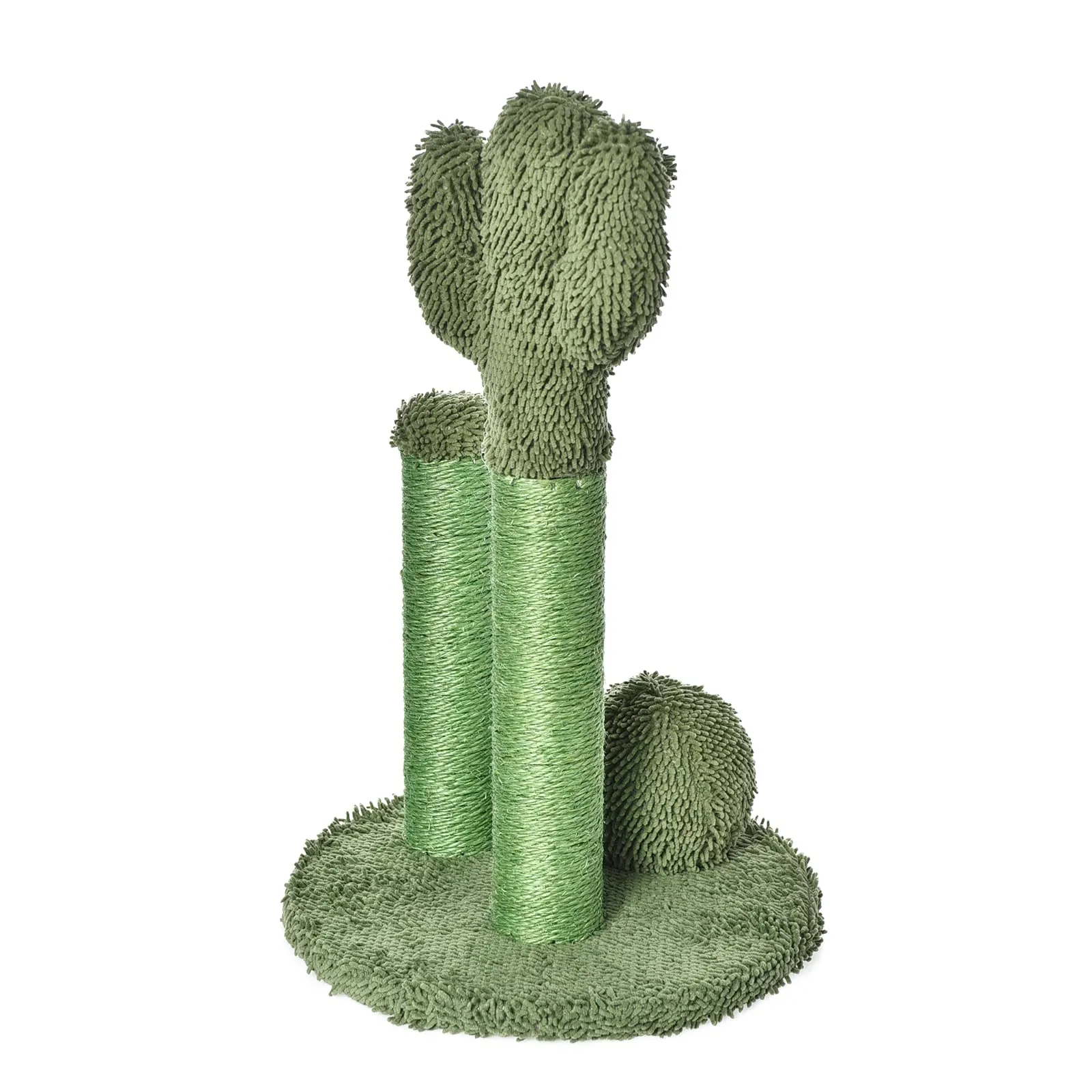 Amazon Basics Tiragraffi per gatti a forma di cactus con tre tronchetti, Grande, 68 cm, Verde - immagine 3